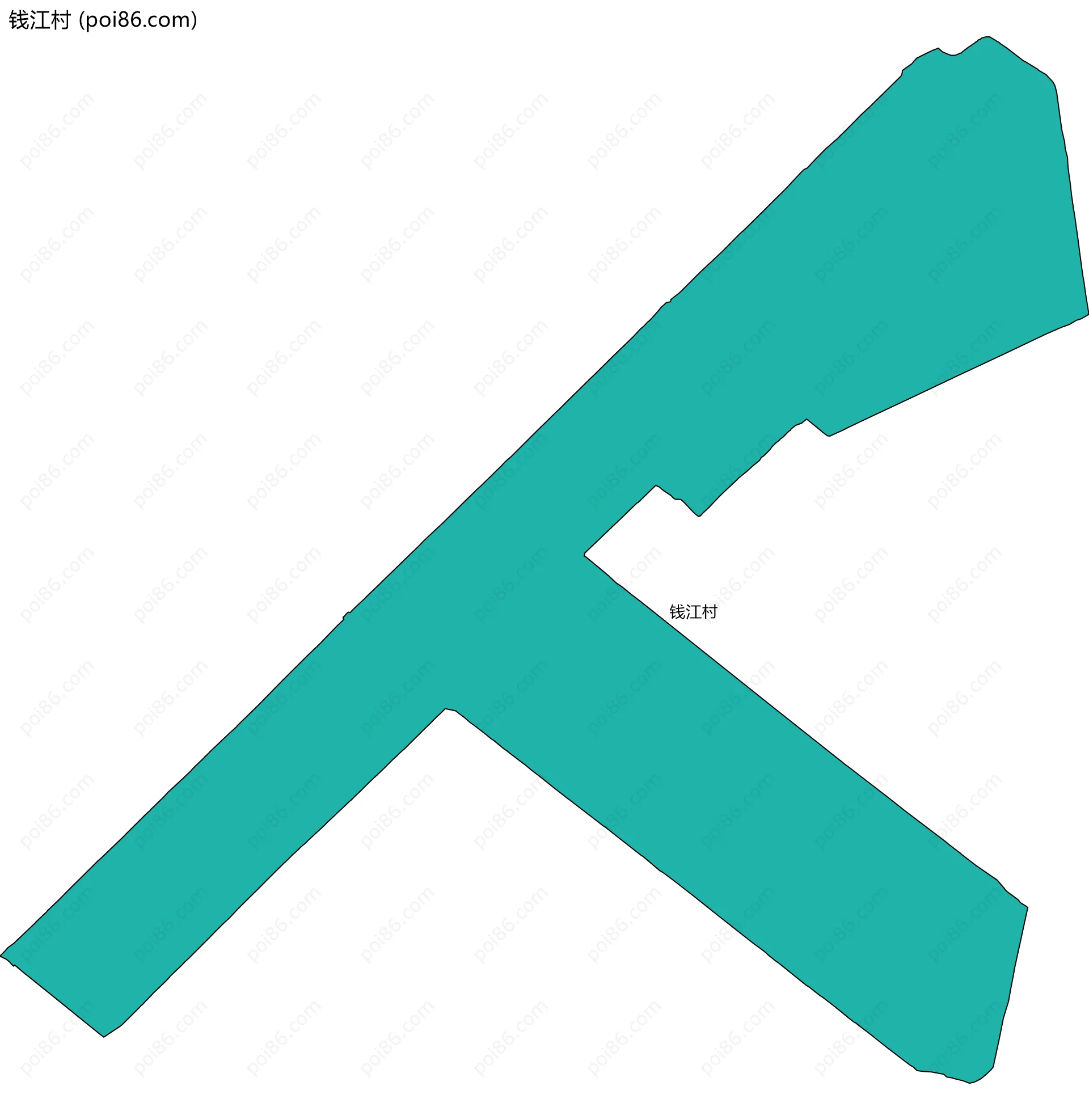 钱江村边界地图