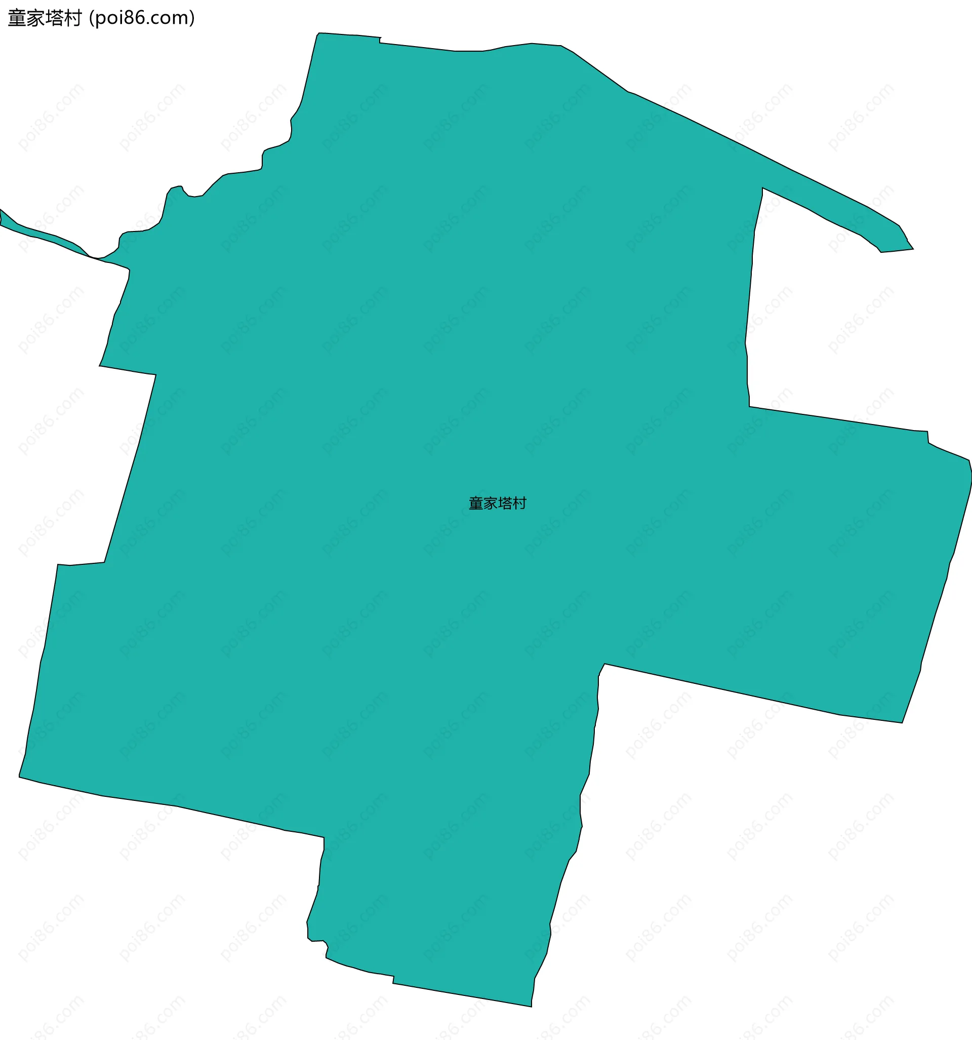 童家塔村边界地图