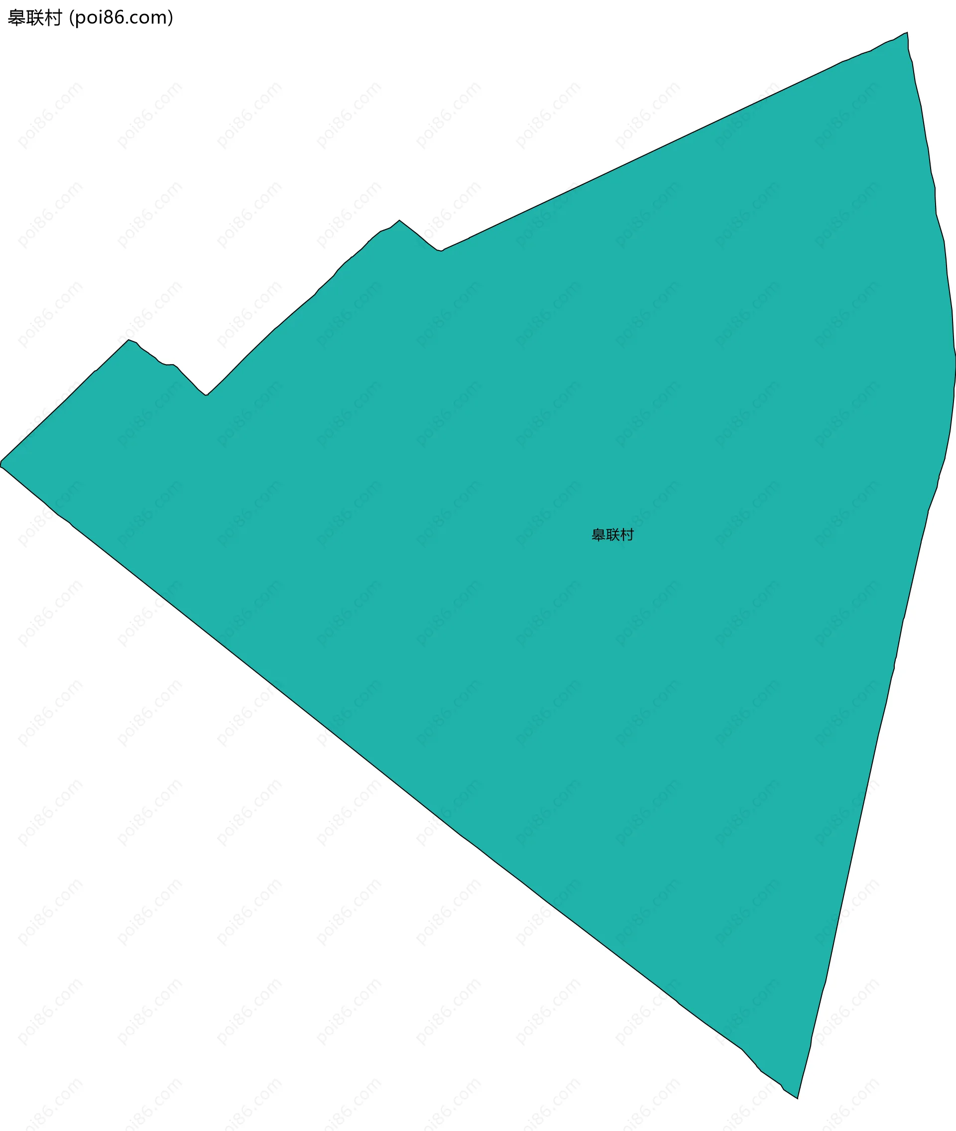 皋联村边界地图