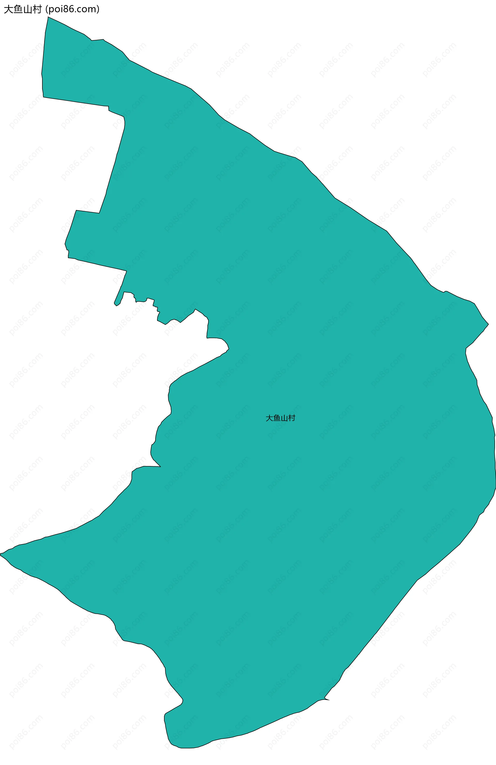 大鱼山村边界地图