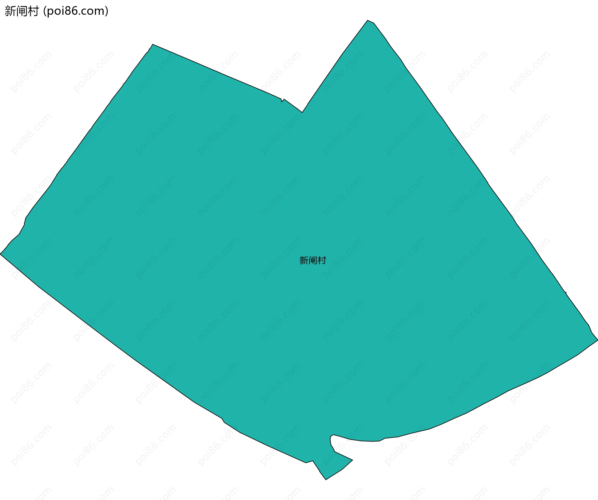 新闸村边界地图