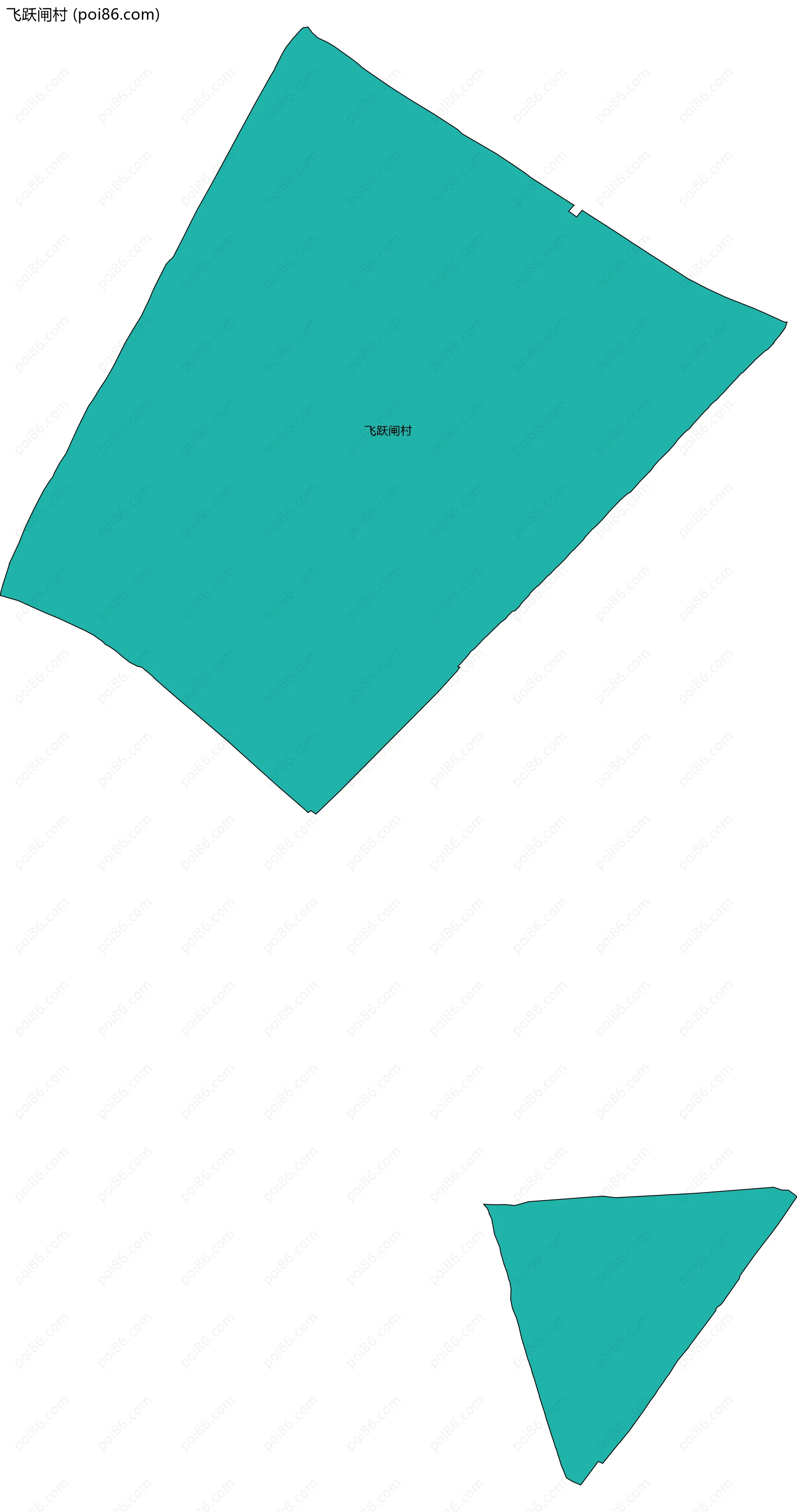 飞跃闸村边界地图