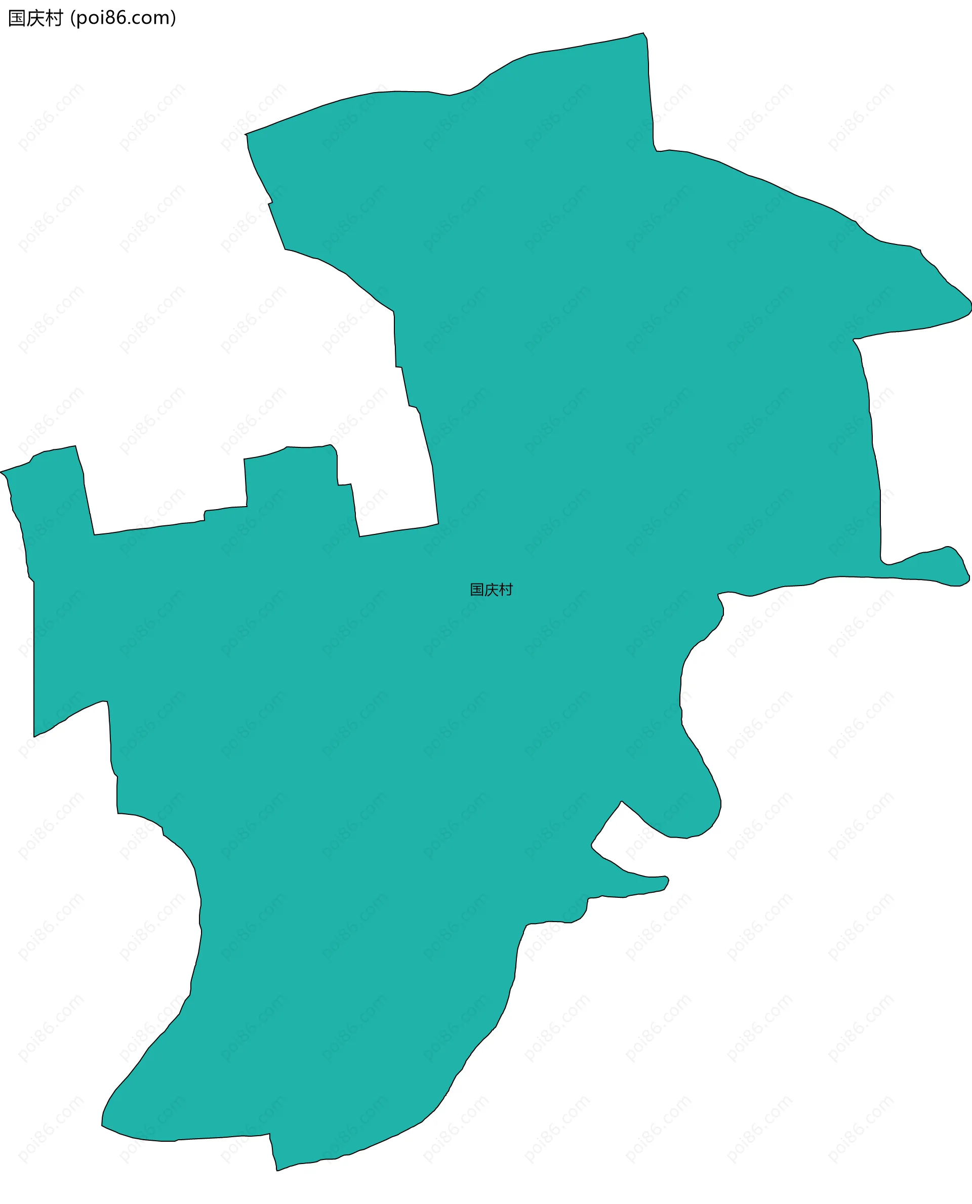 国庆村边界地图