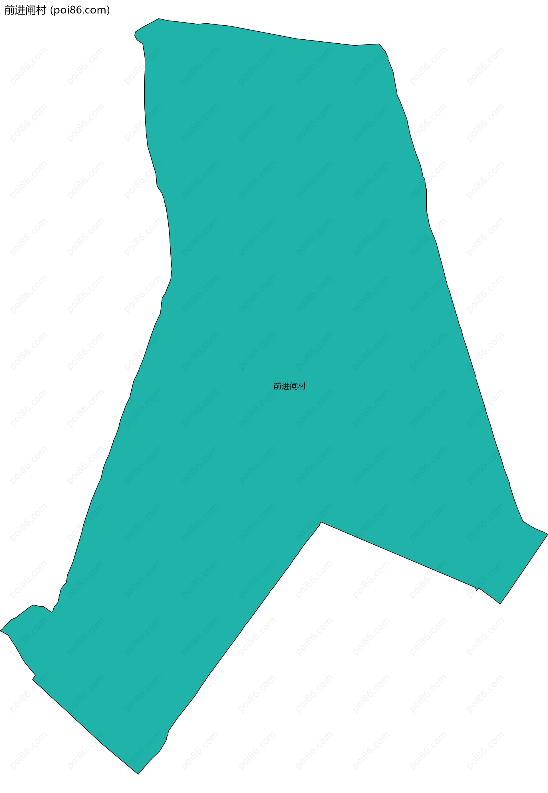 前进闸村边界地图