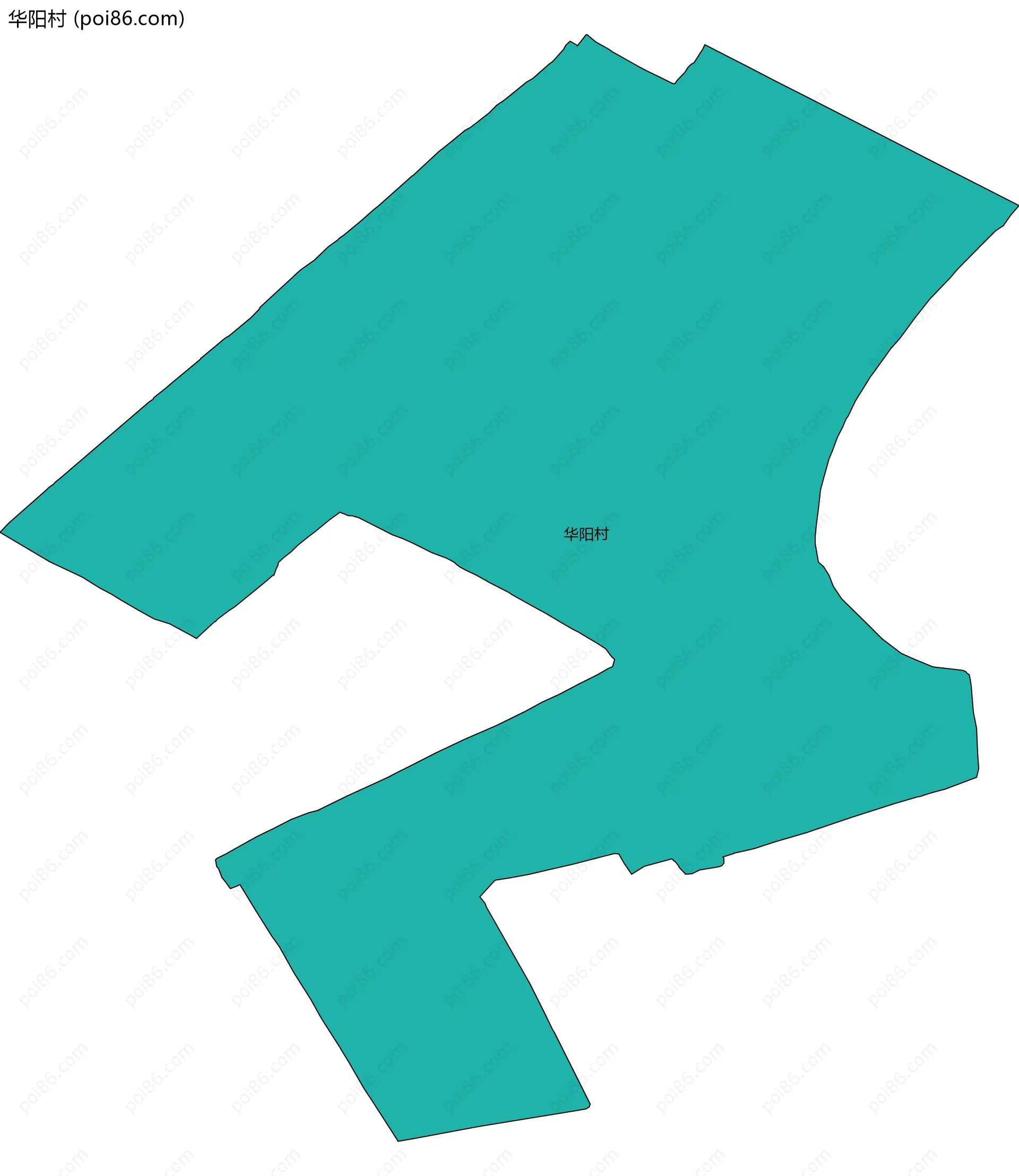 华阳村边界地图