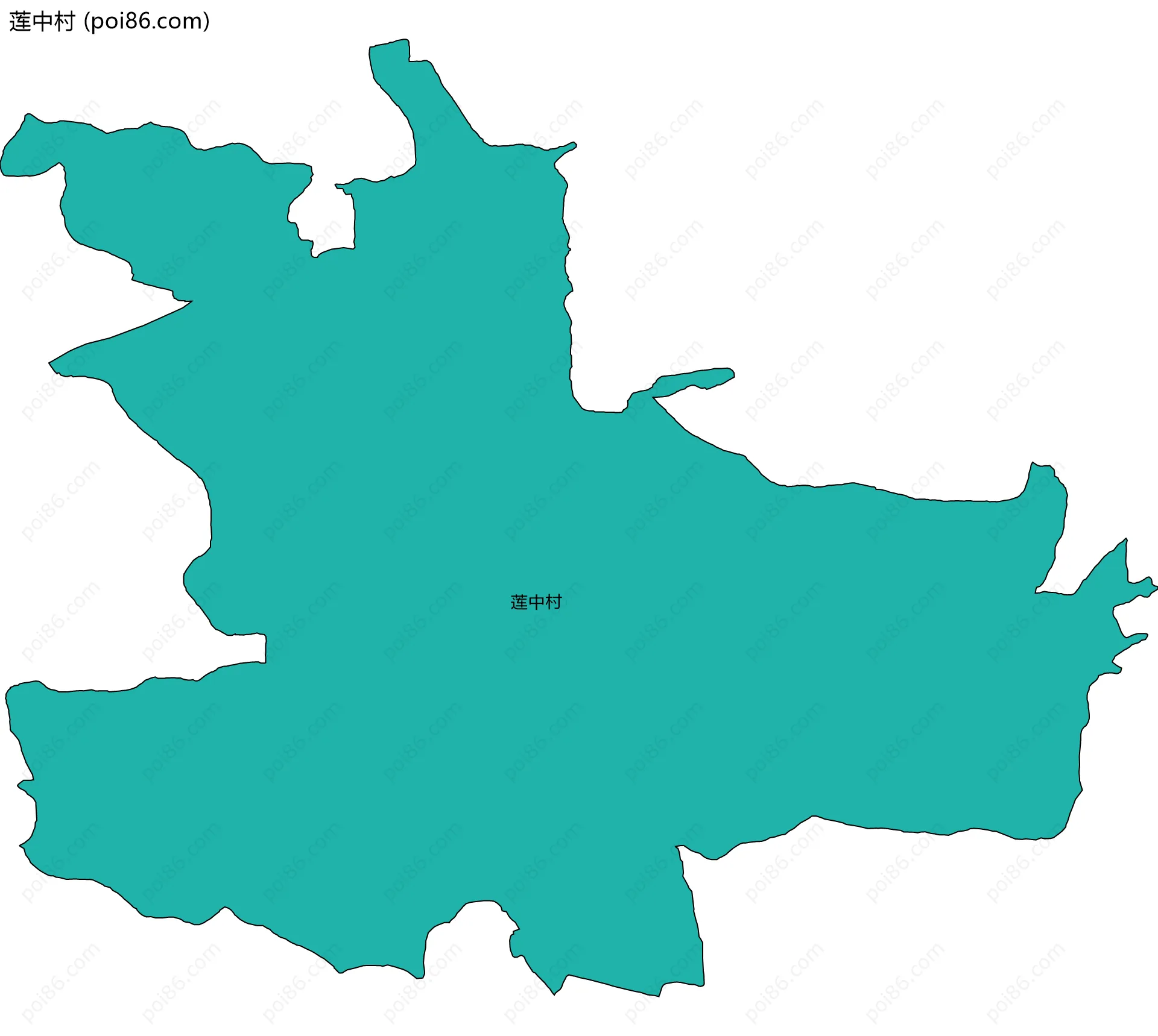 莲中村边界地图