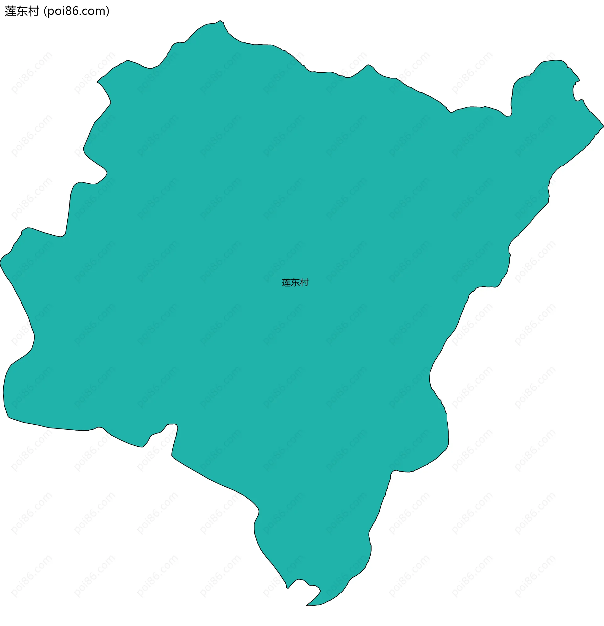 莲东村边界地图