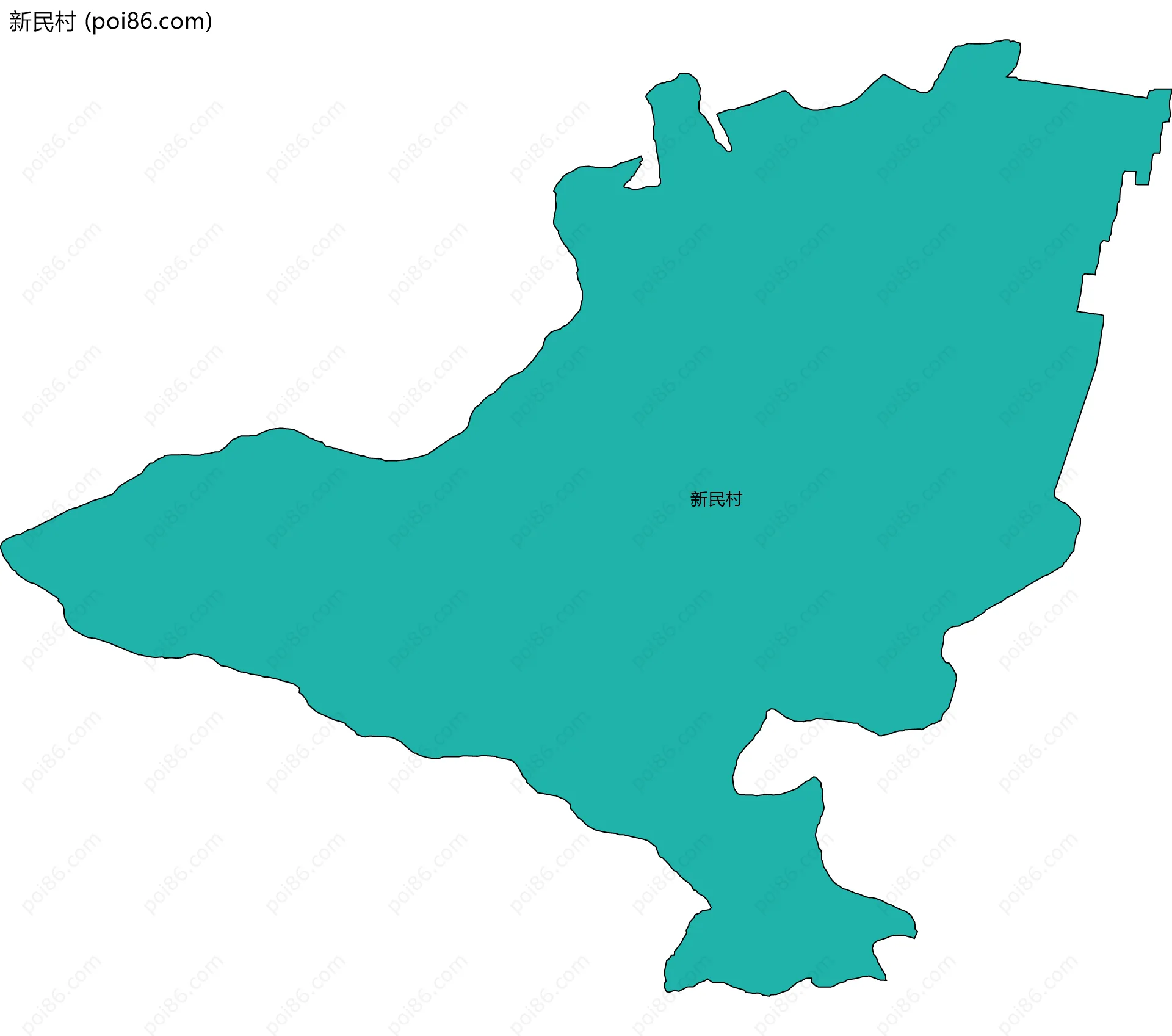 新民村边界地图