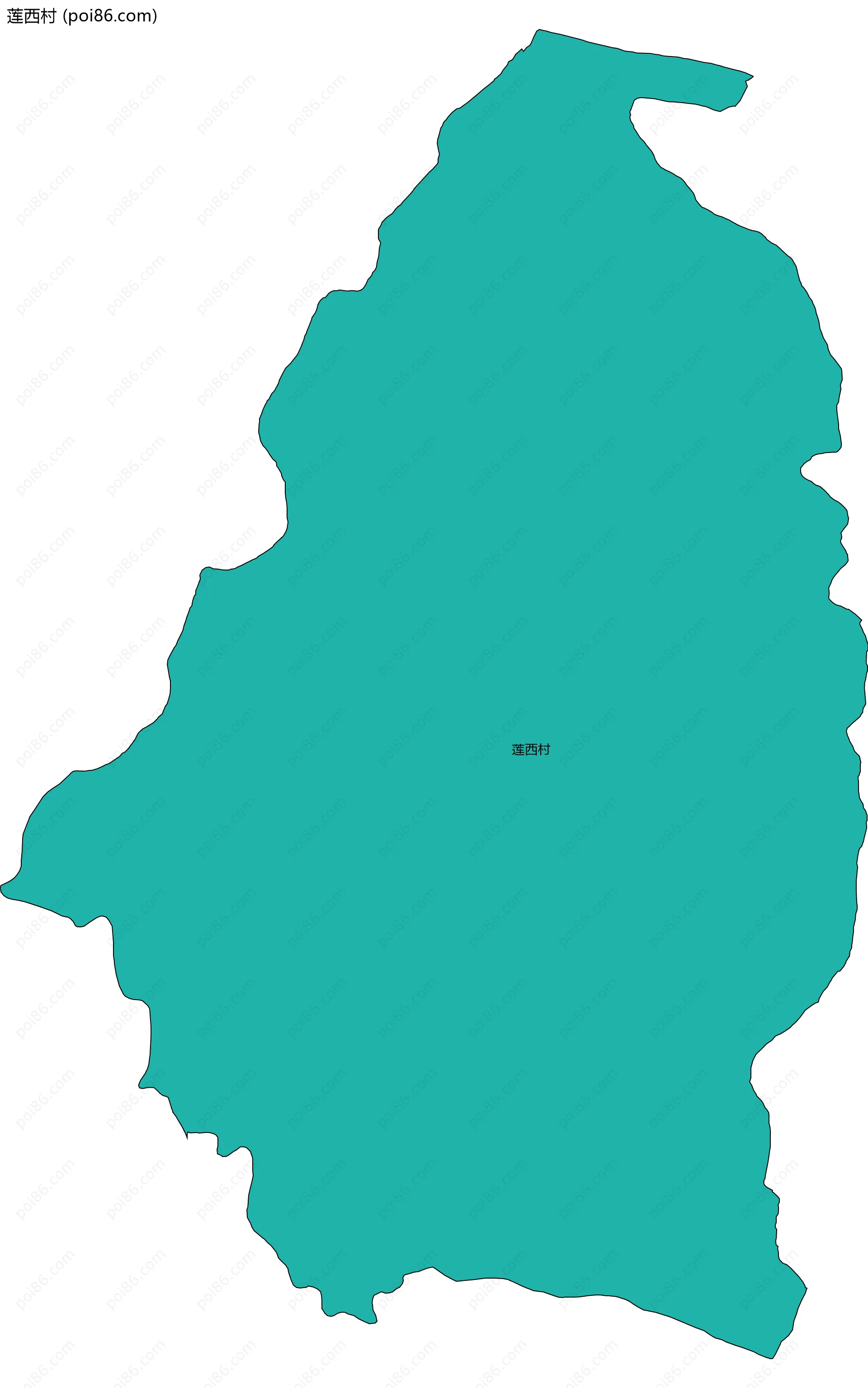 莲西村边界地图