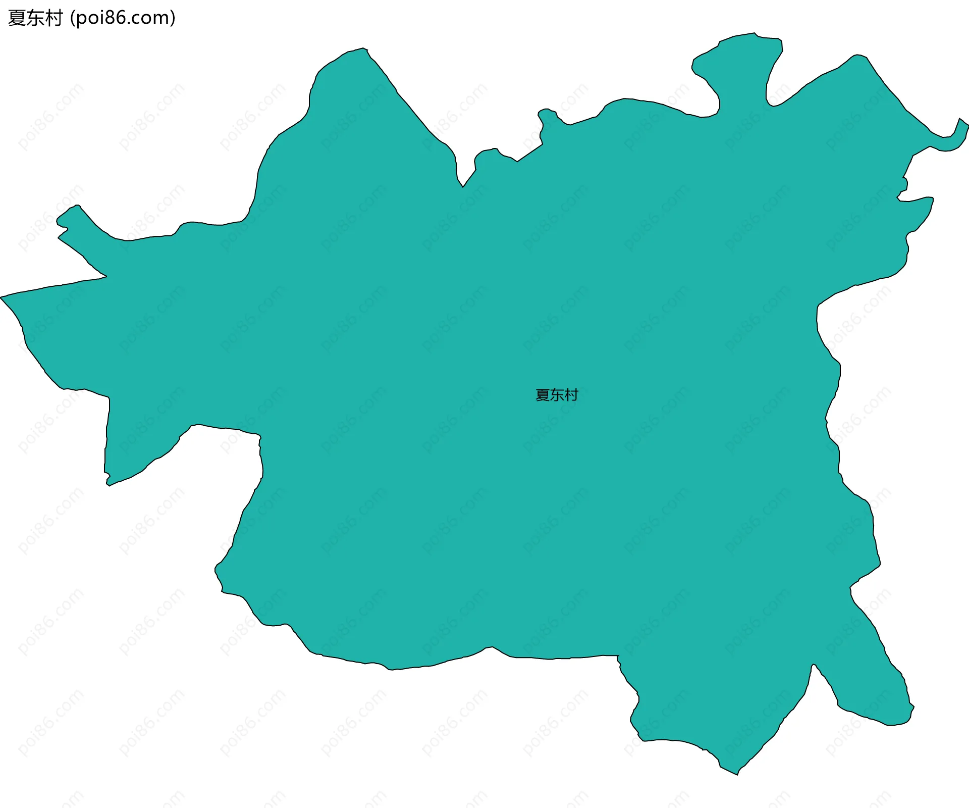 夏东村边界地图