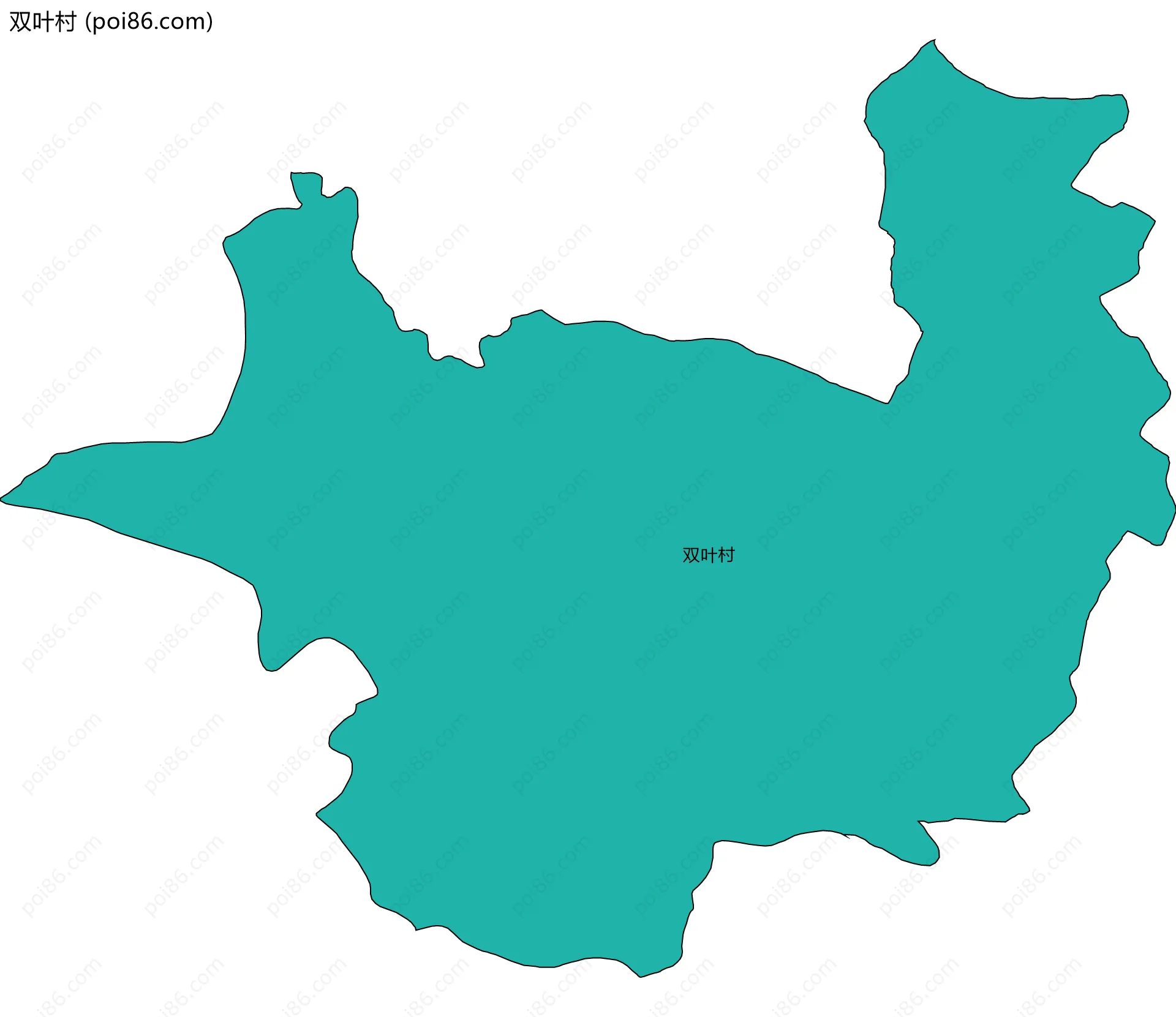 双叶村边界地图