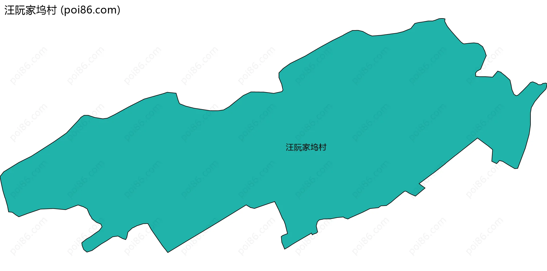 汪阮家坞村边界地图