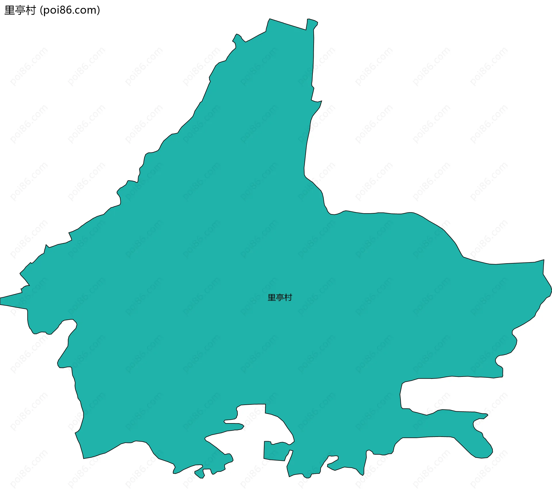 里亭村边界地图