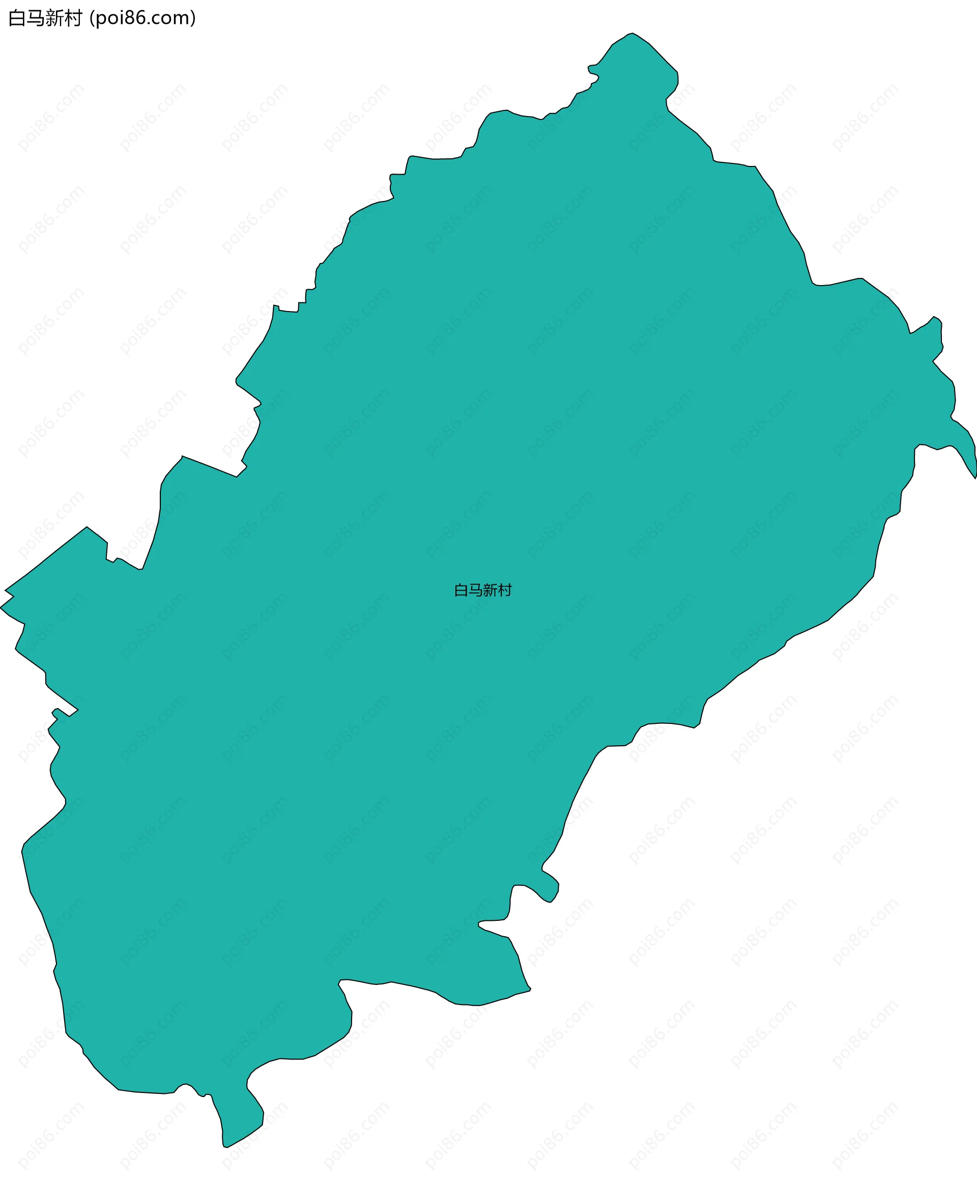 白马新村边界地图