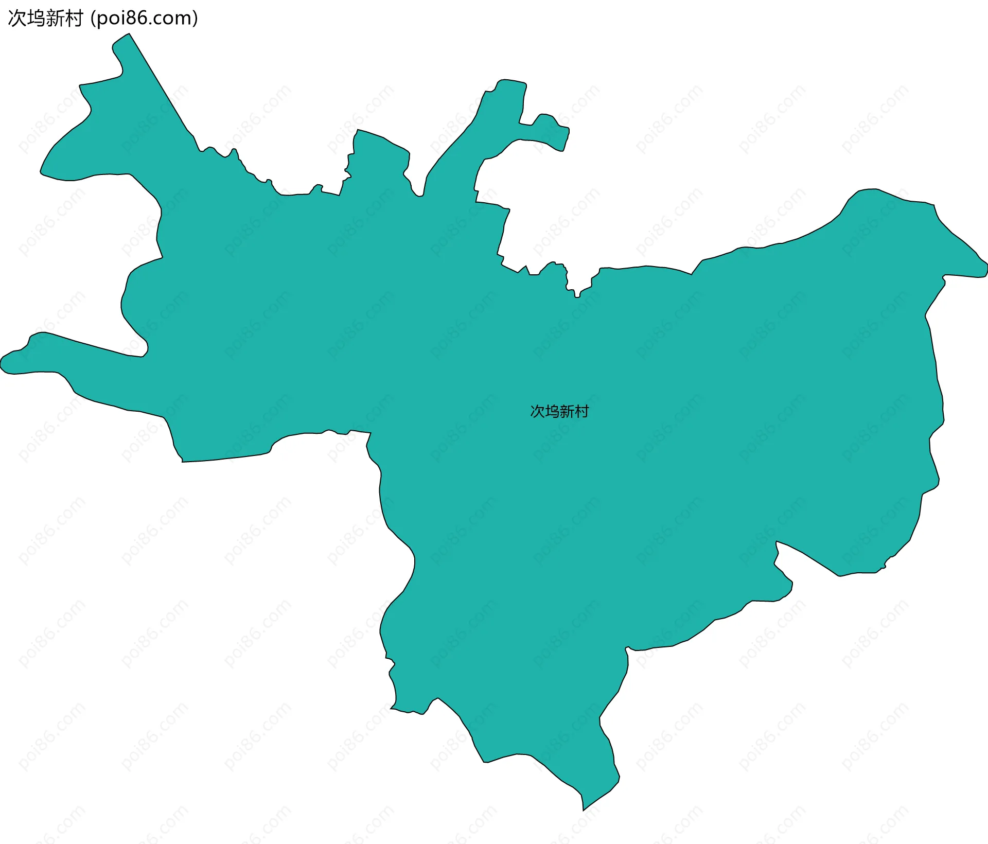 次坞新村边界地图