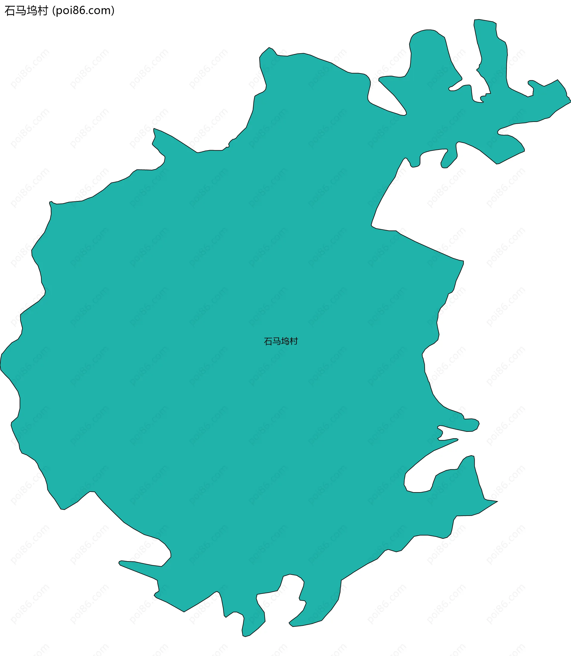 石马坞村边界地图