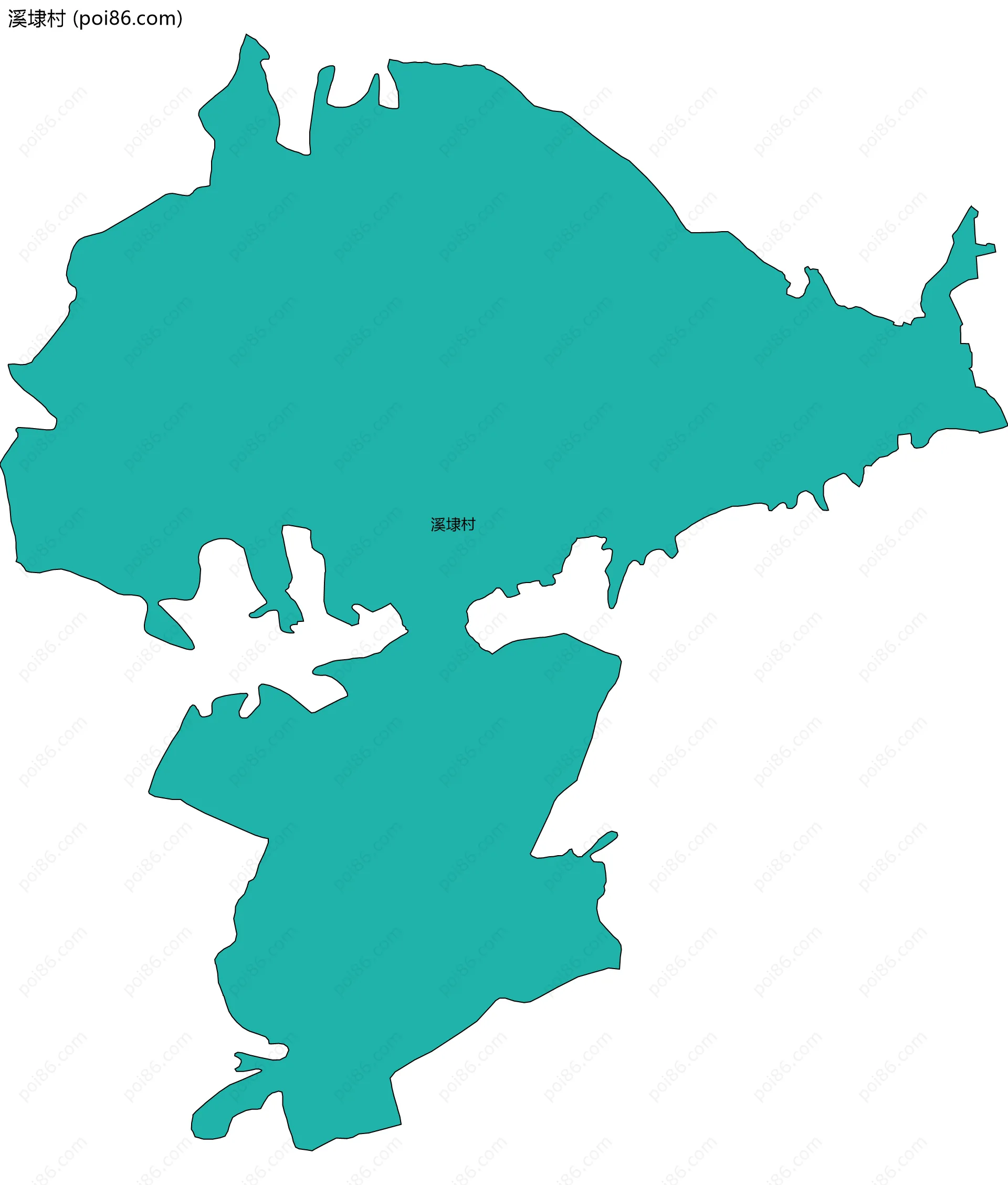 溪埭村边界地图