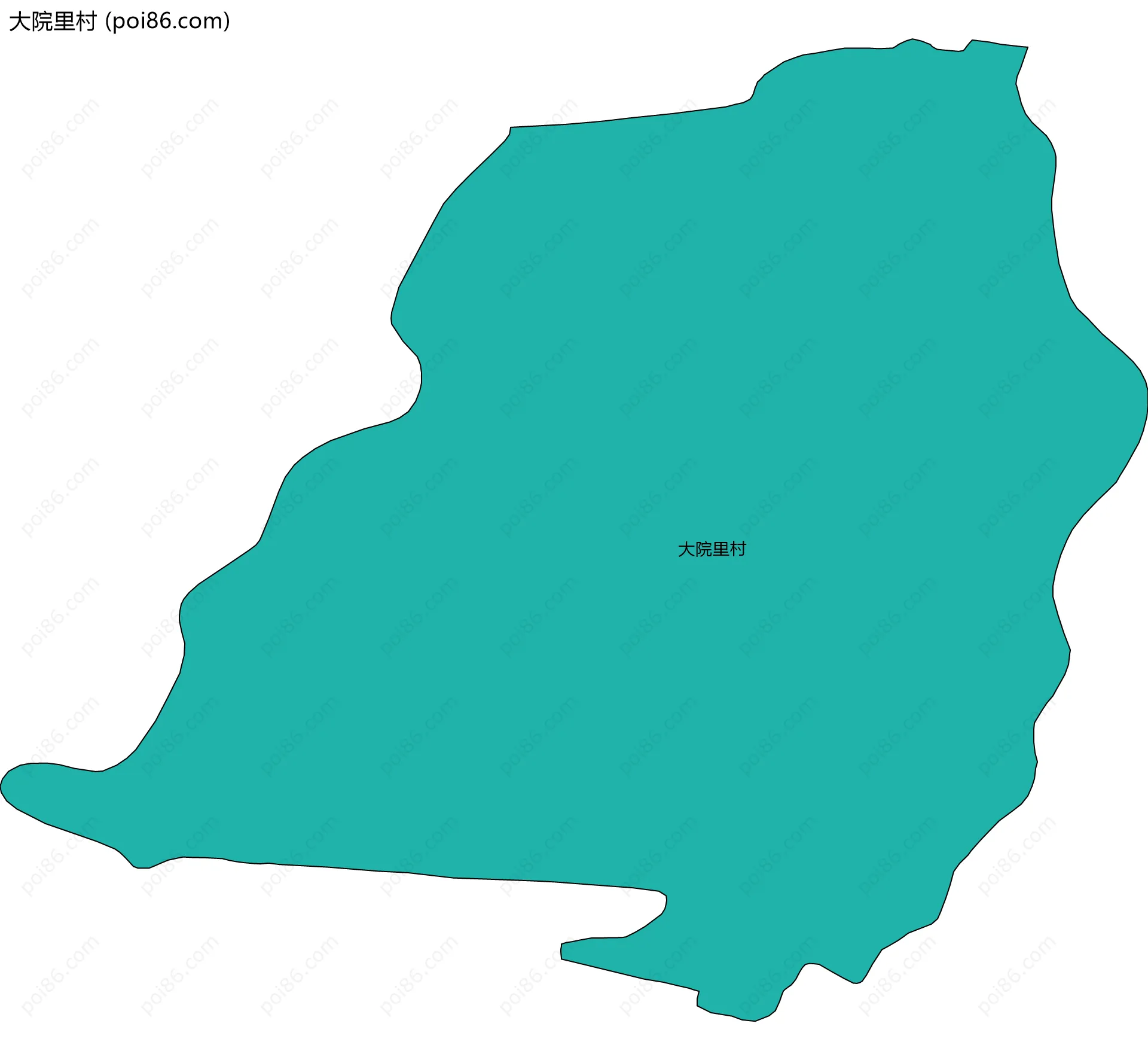大院里村边界地图