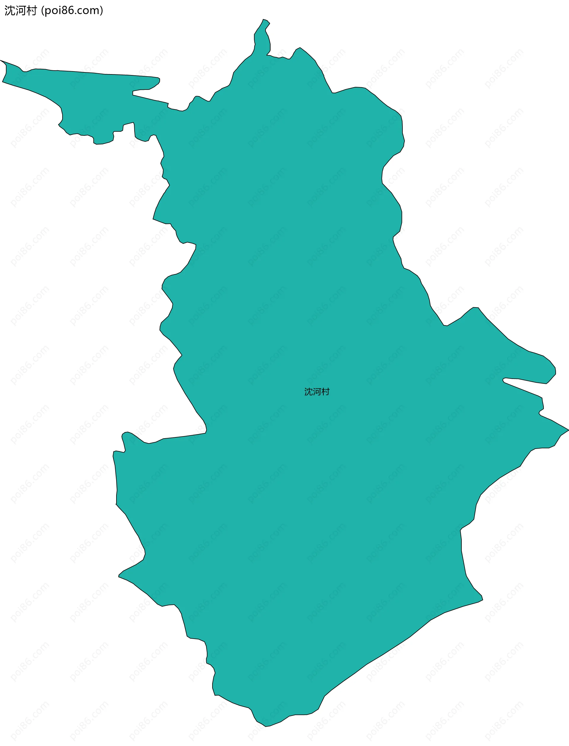 沈河村边界地图