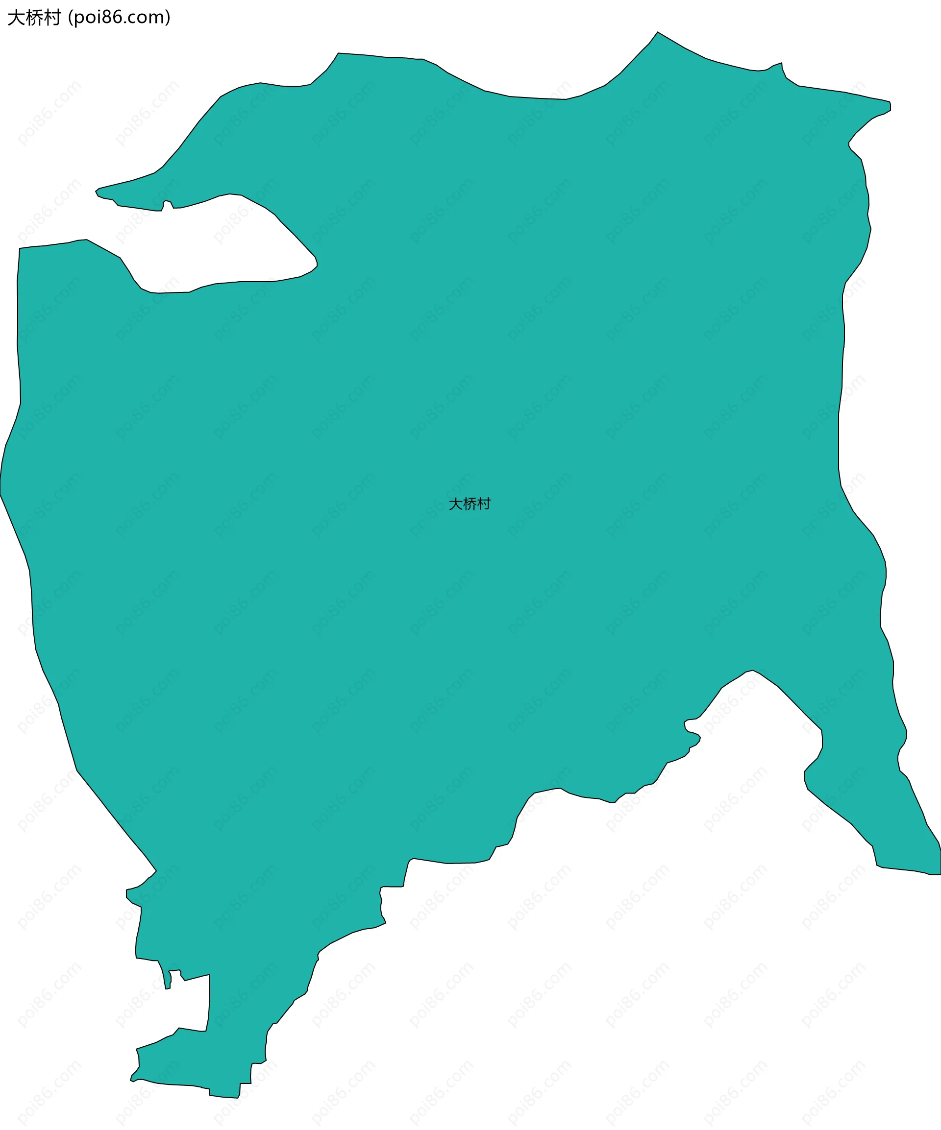 大桥村边界地图