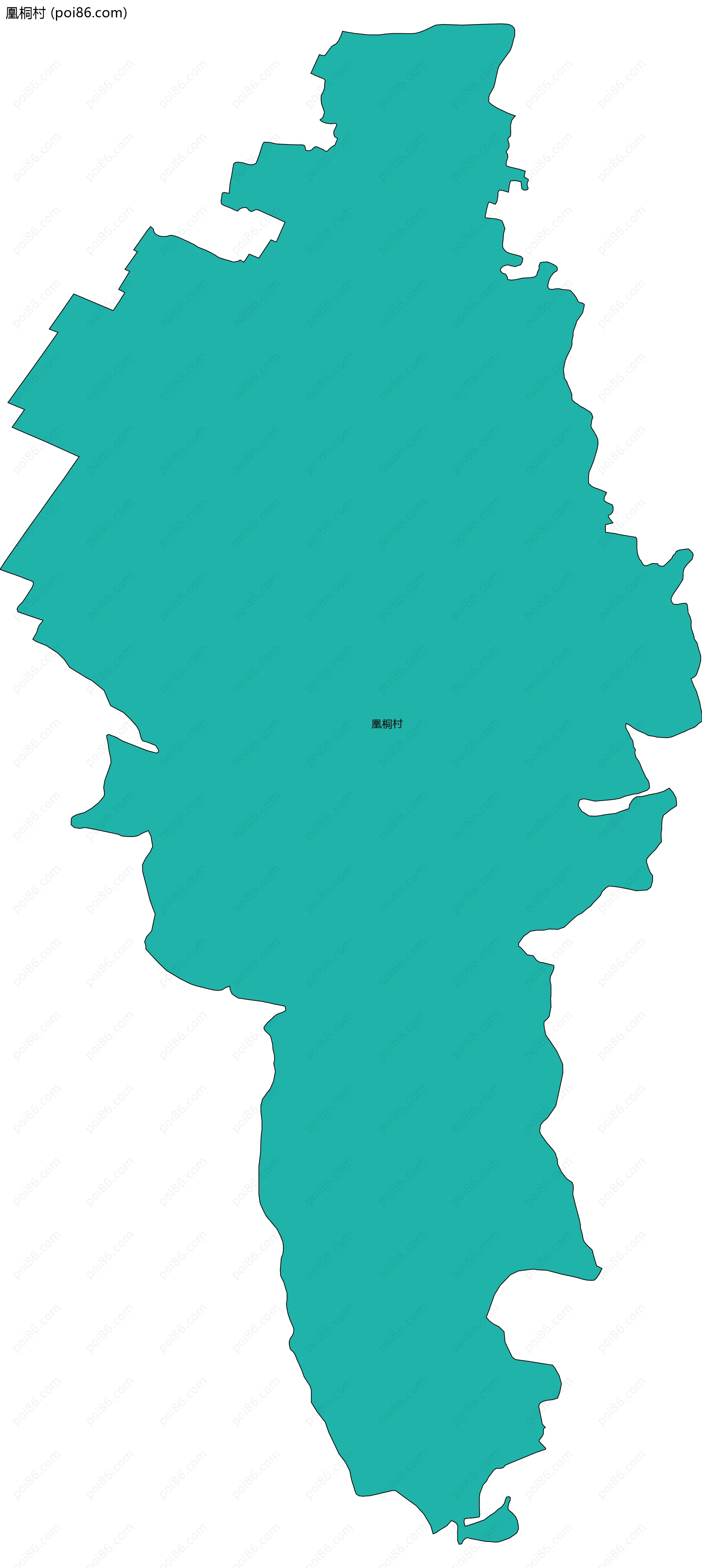 凰桐村边界地图