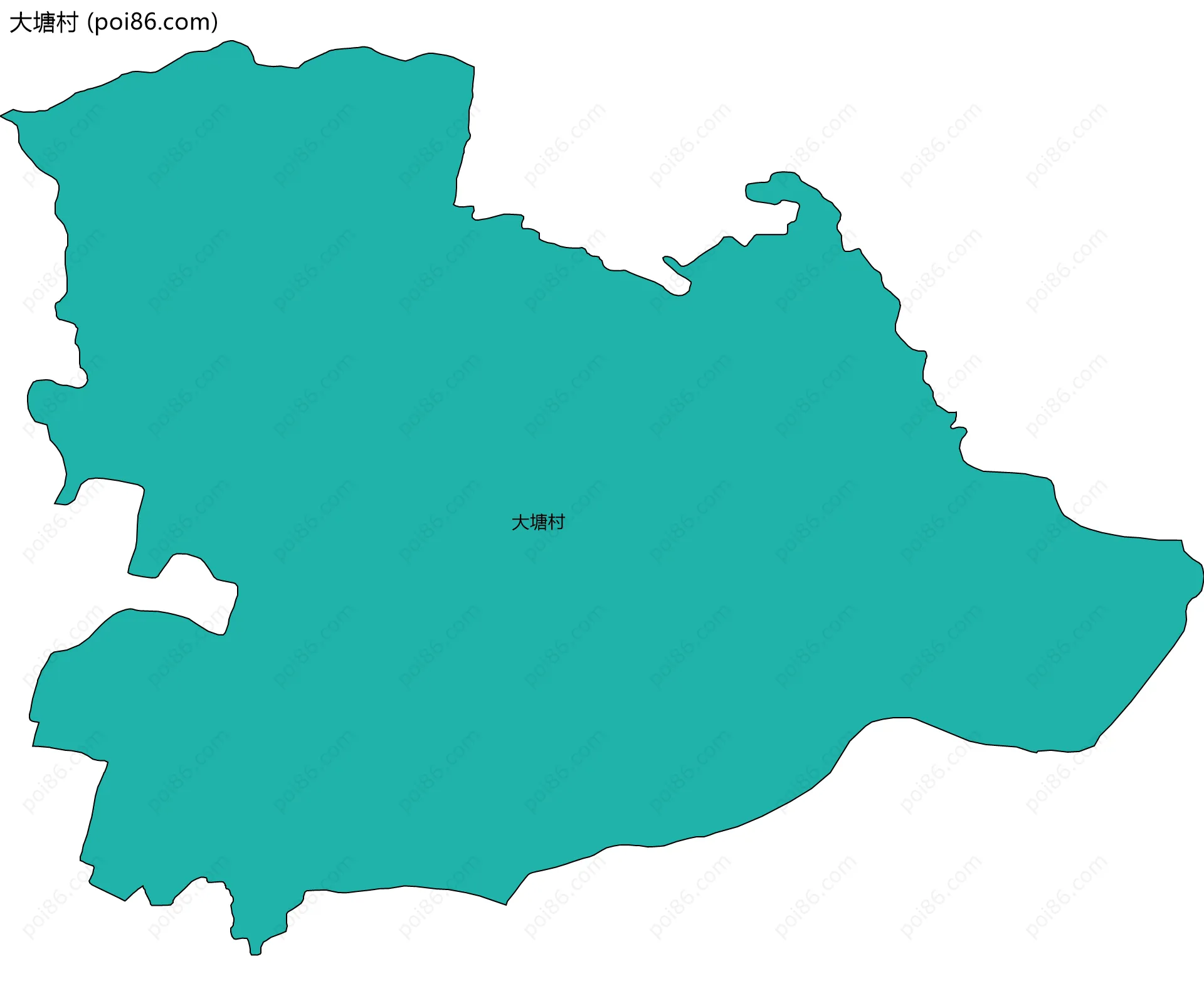 大塘村边界地图