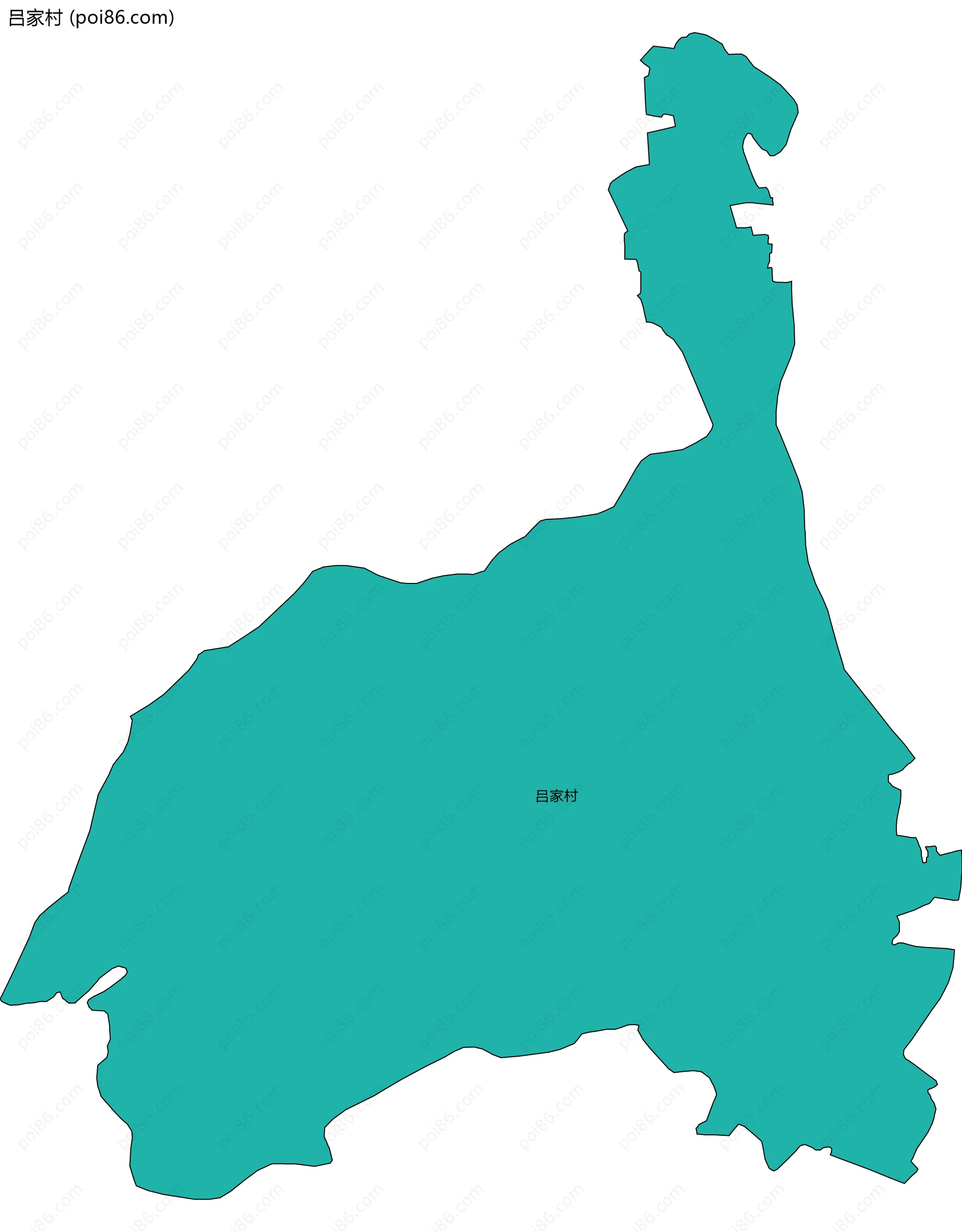 吕家村边界地图