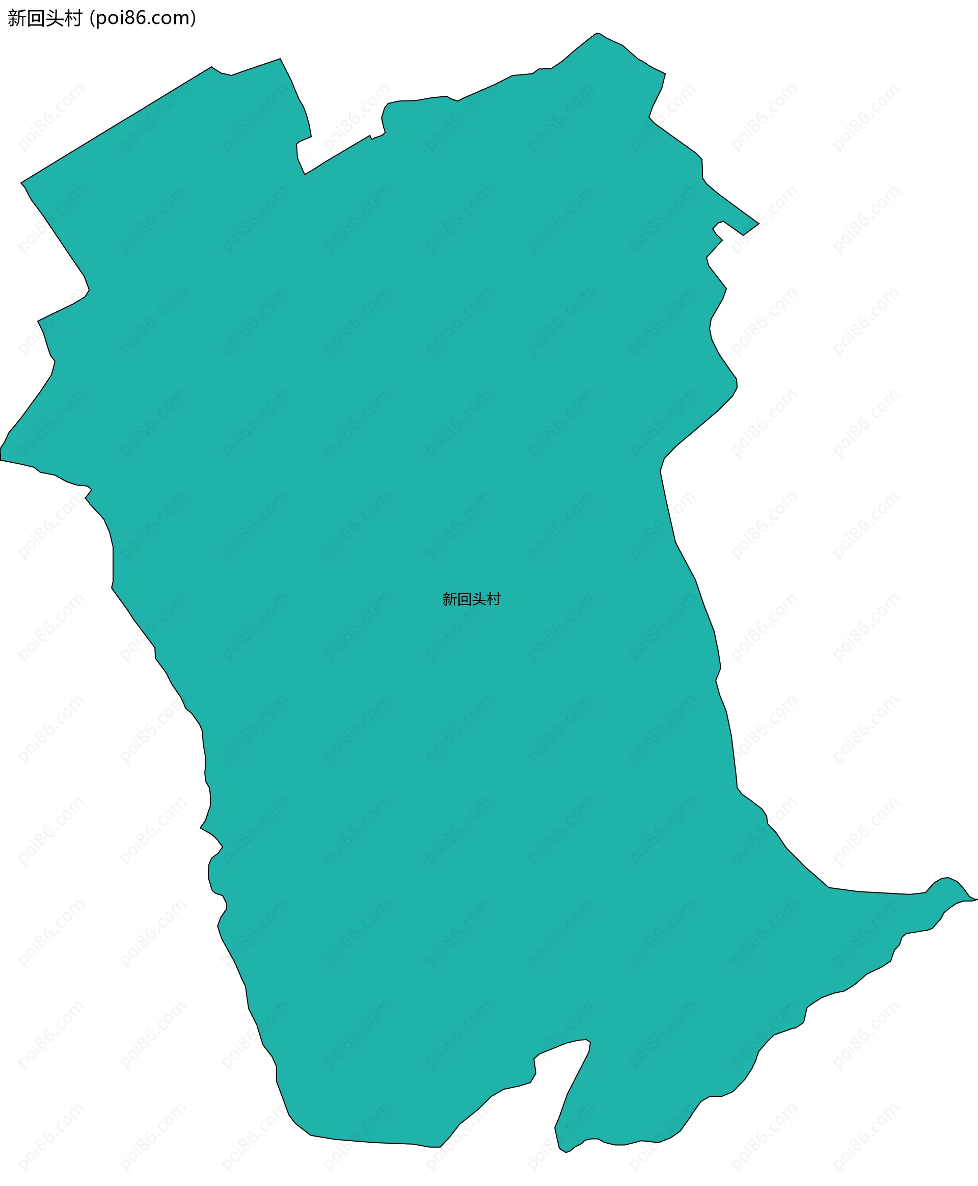 新回头村边界地图