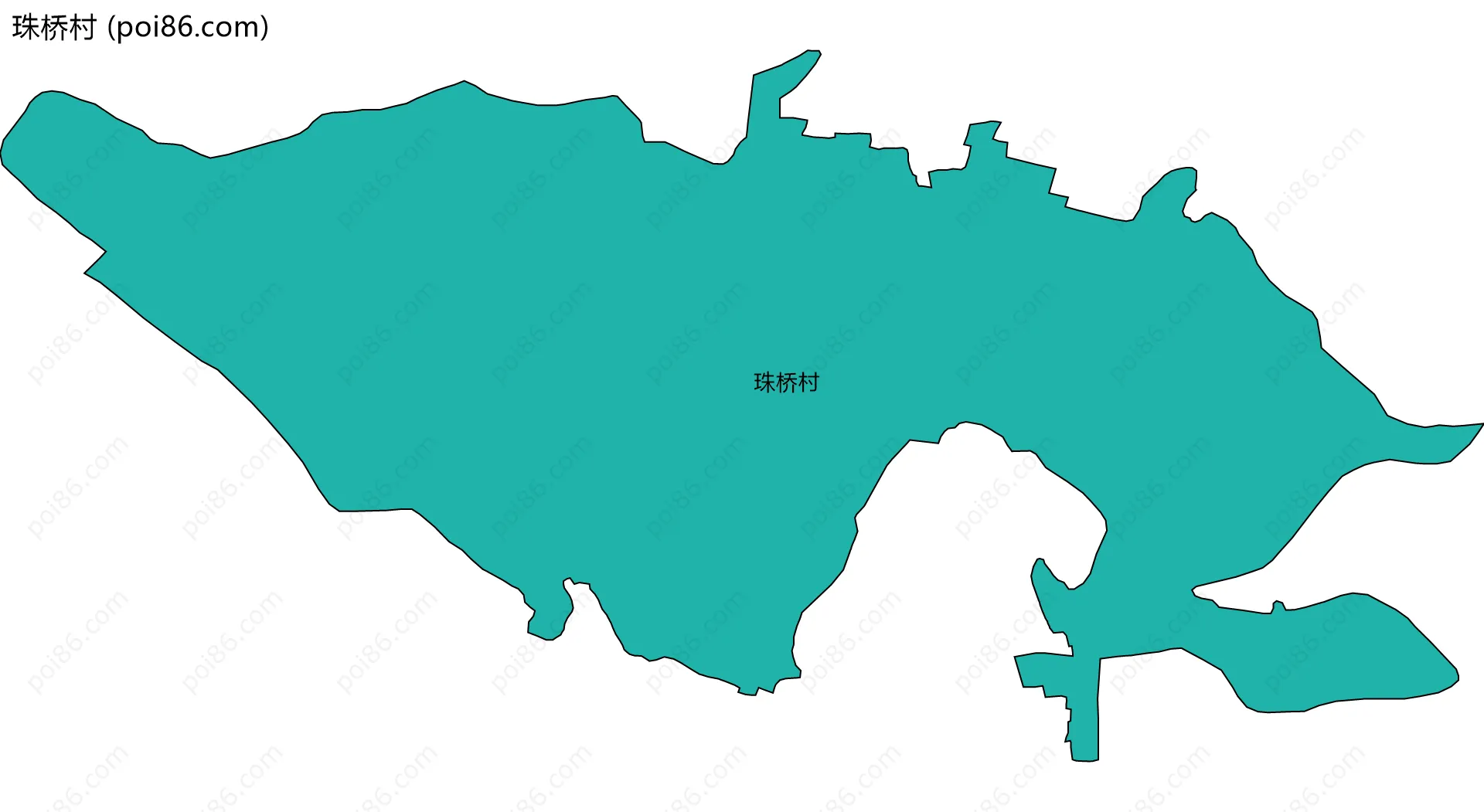 珠桥村边界地图