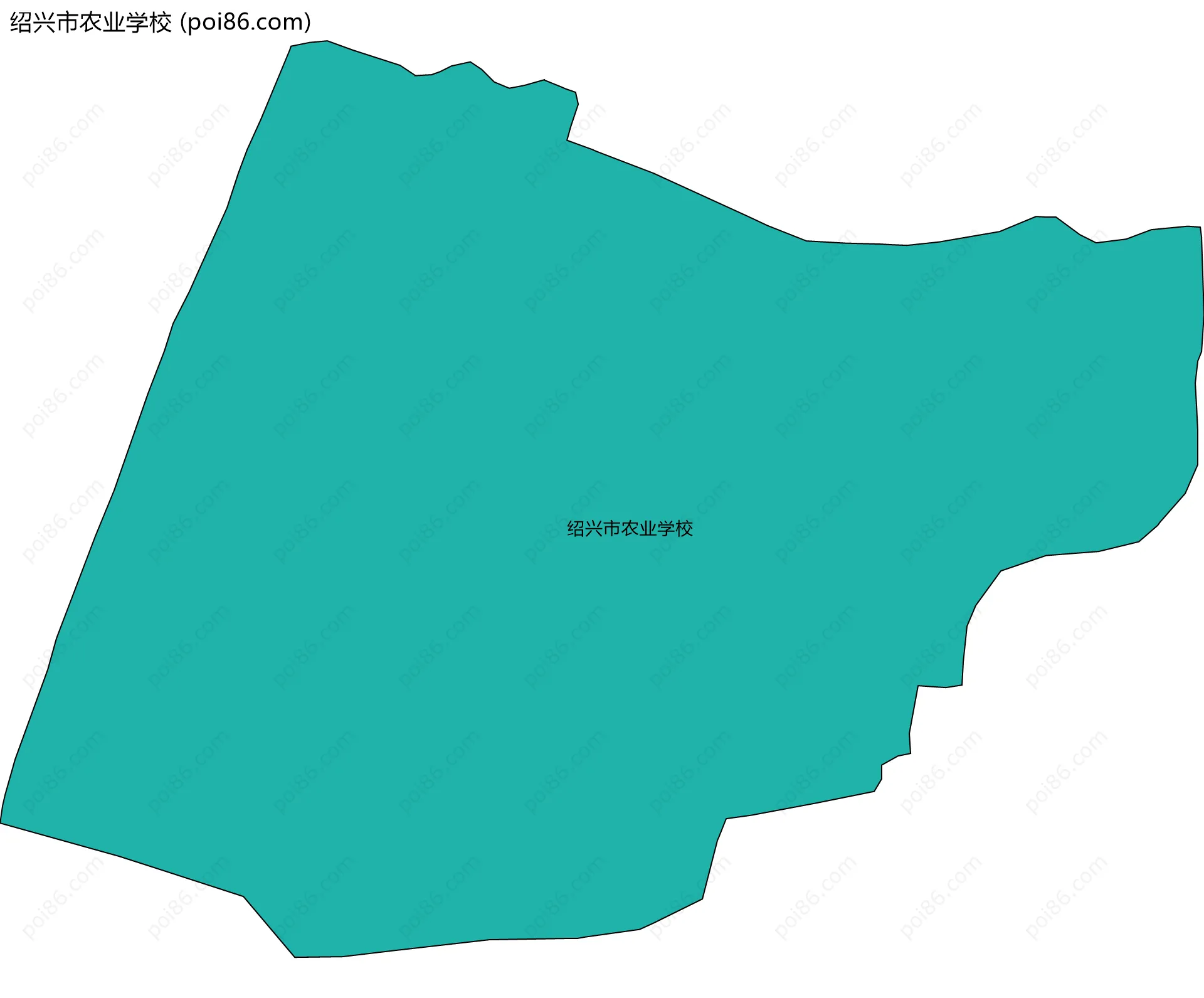 绍兴市农业学校边界地图