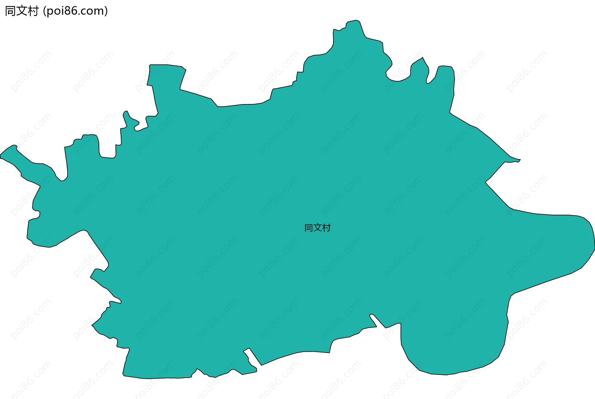 同文村边界地图