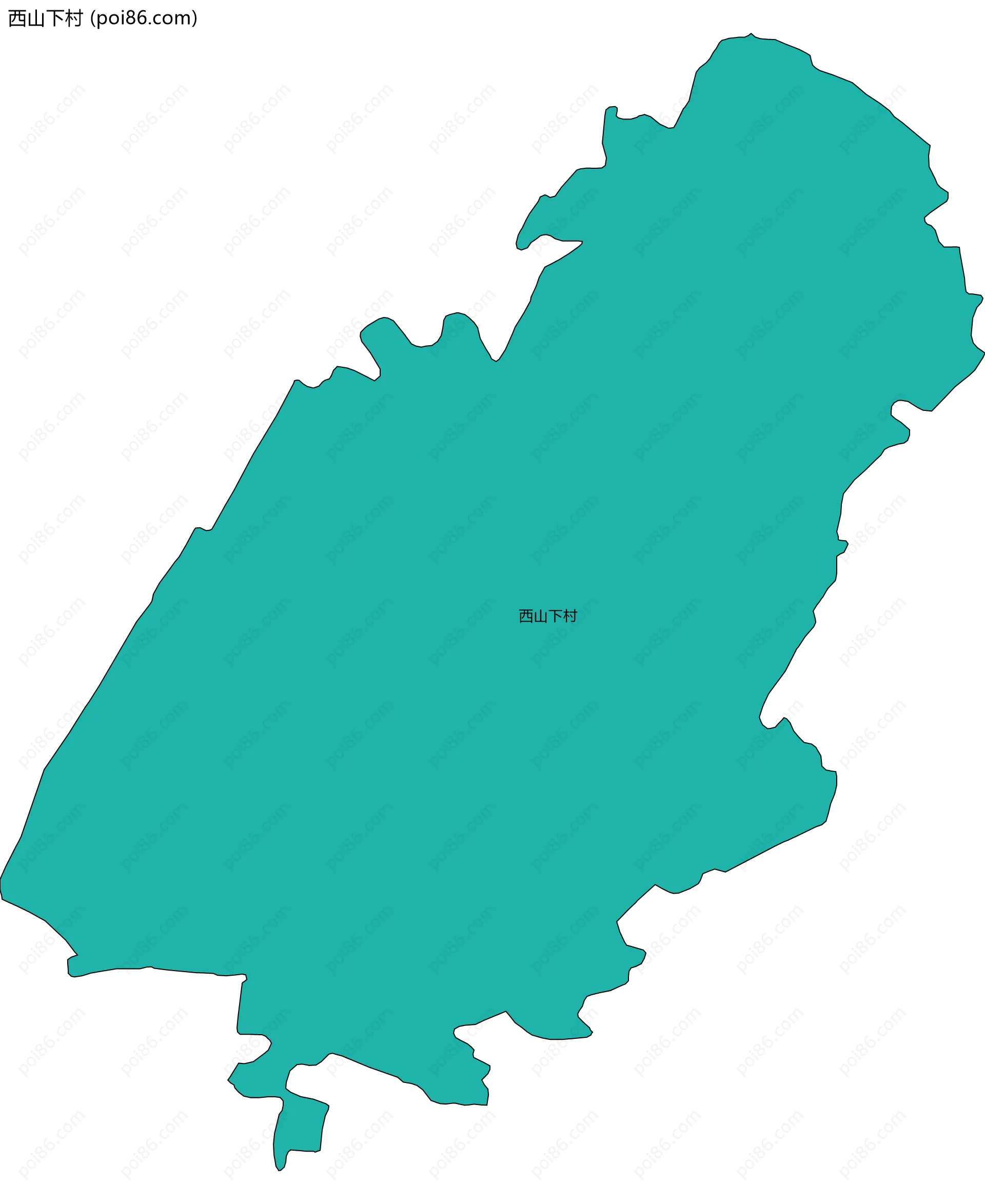 西山下村边界地图