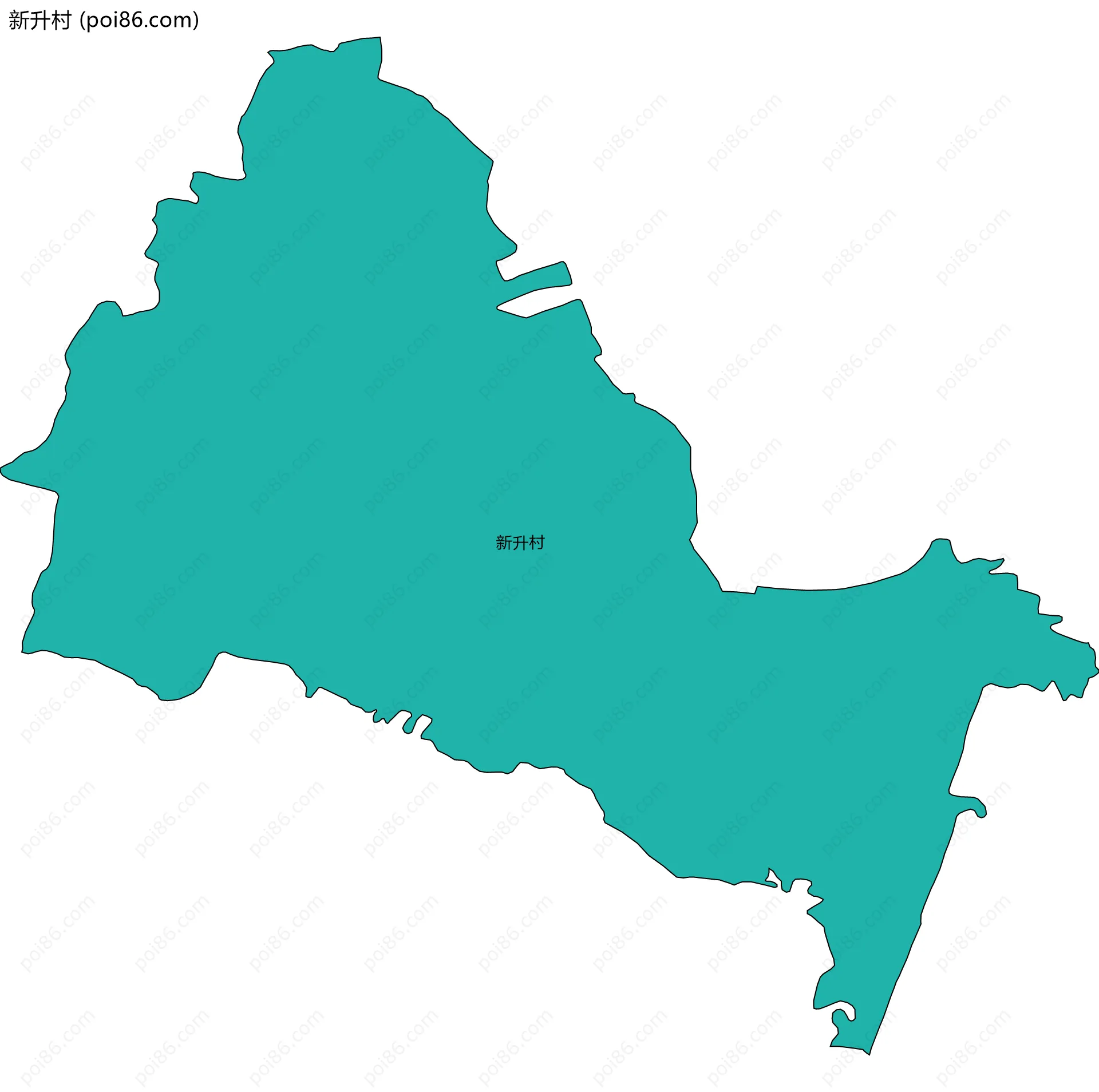 新升村边界地图