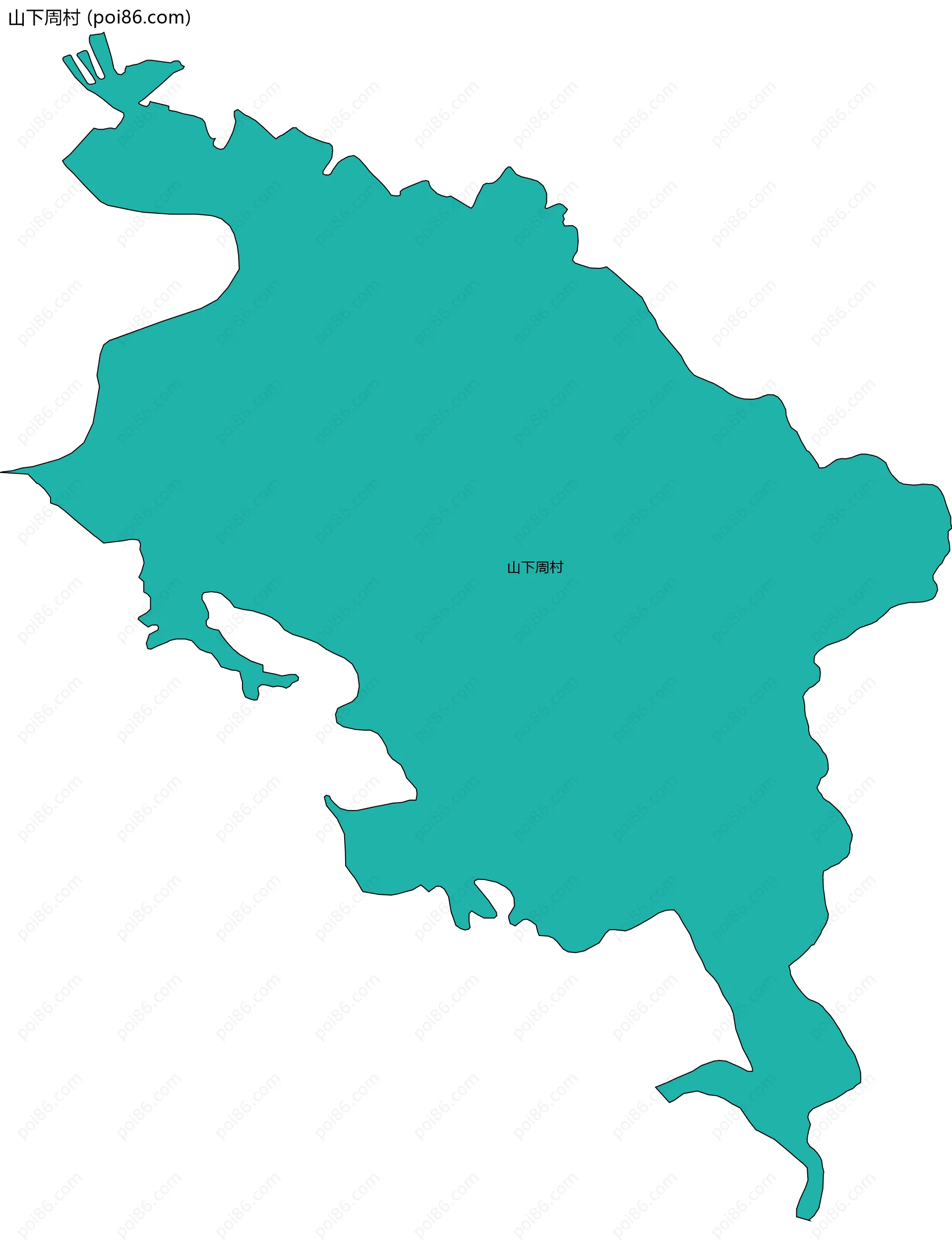 山下周村边界地图