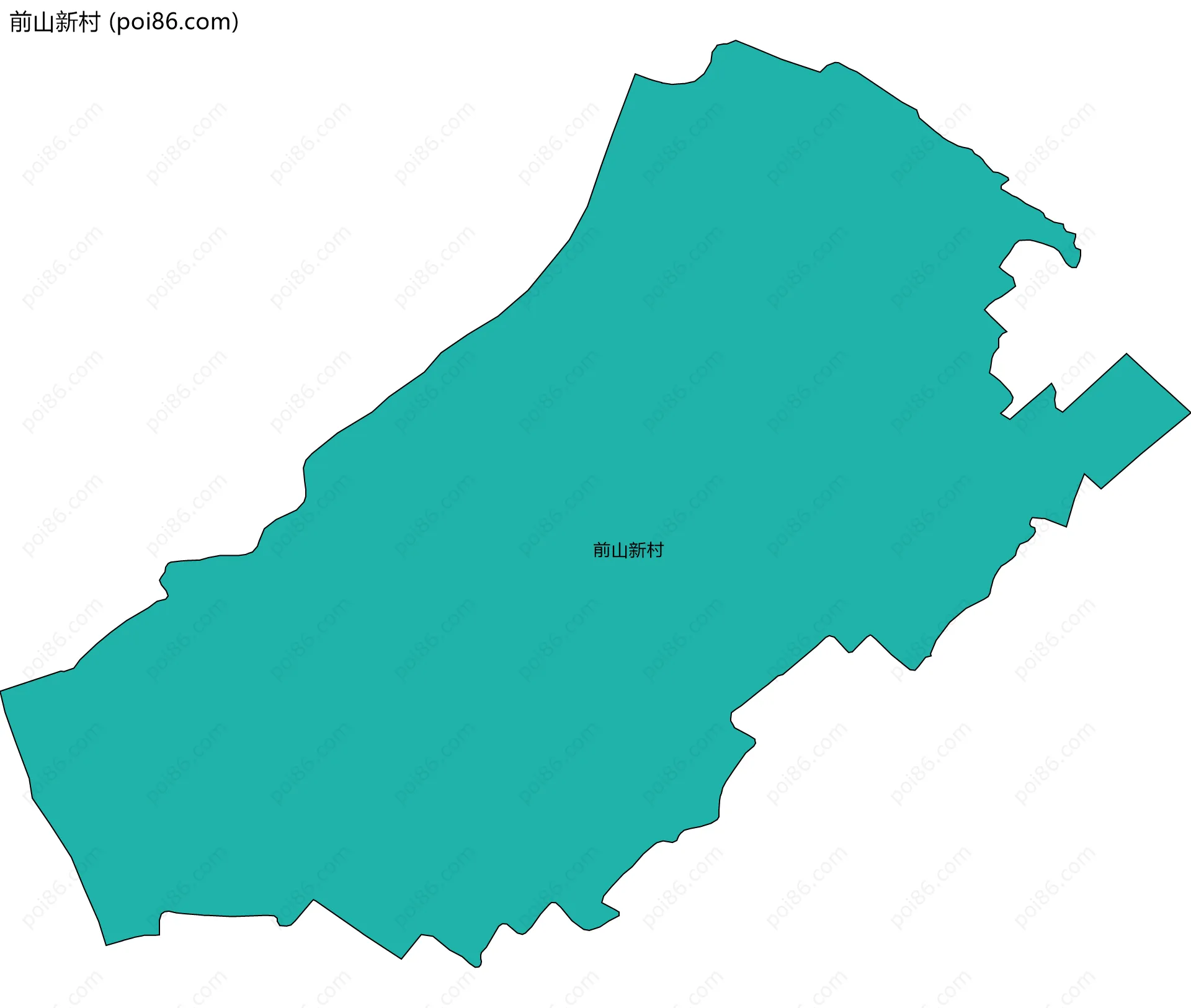 前山新村边界地图