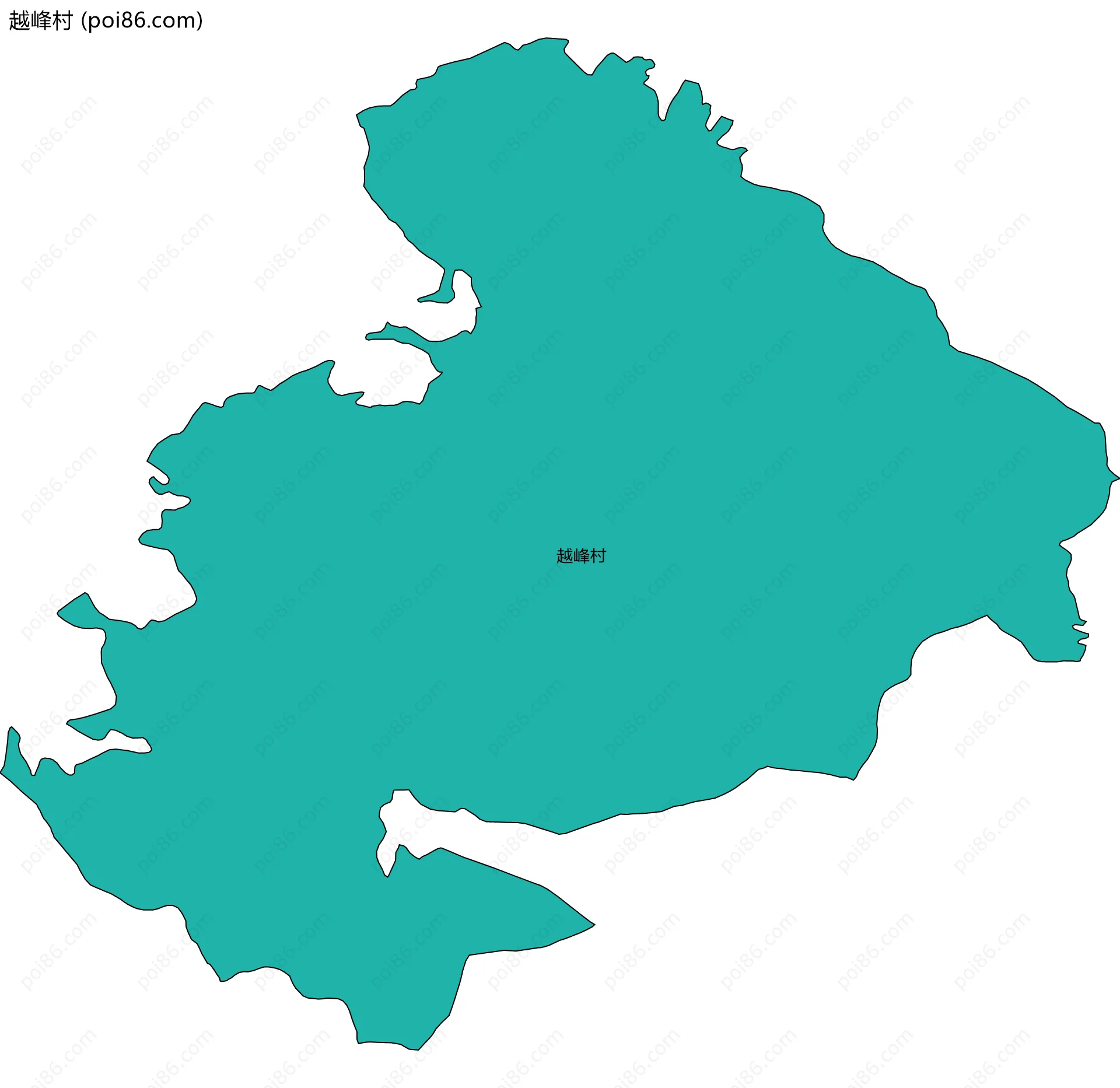 越峰村边界地图