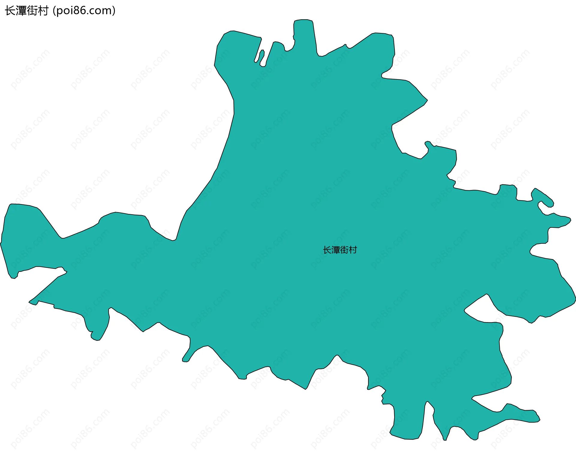 长潭街村边界地图