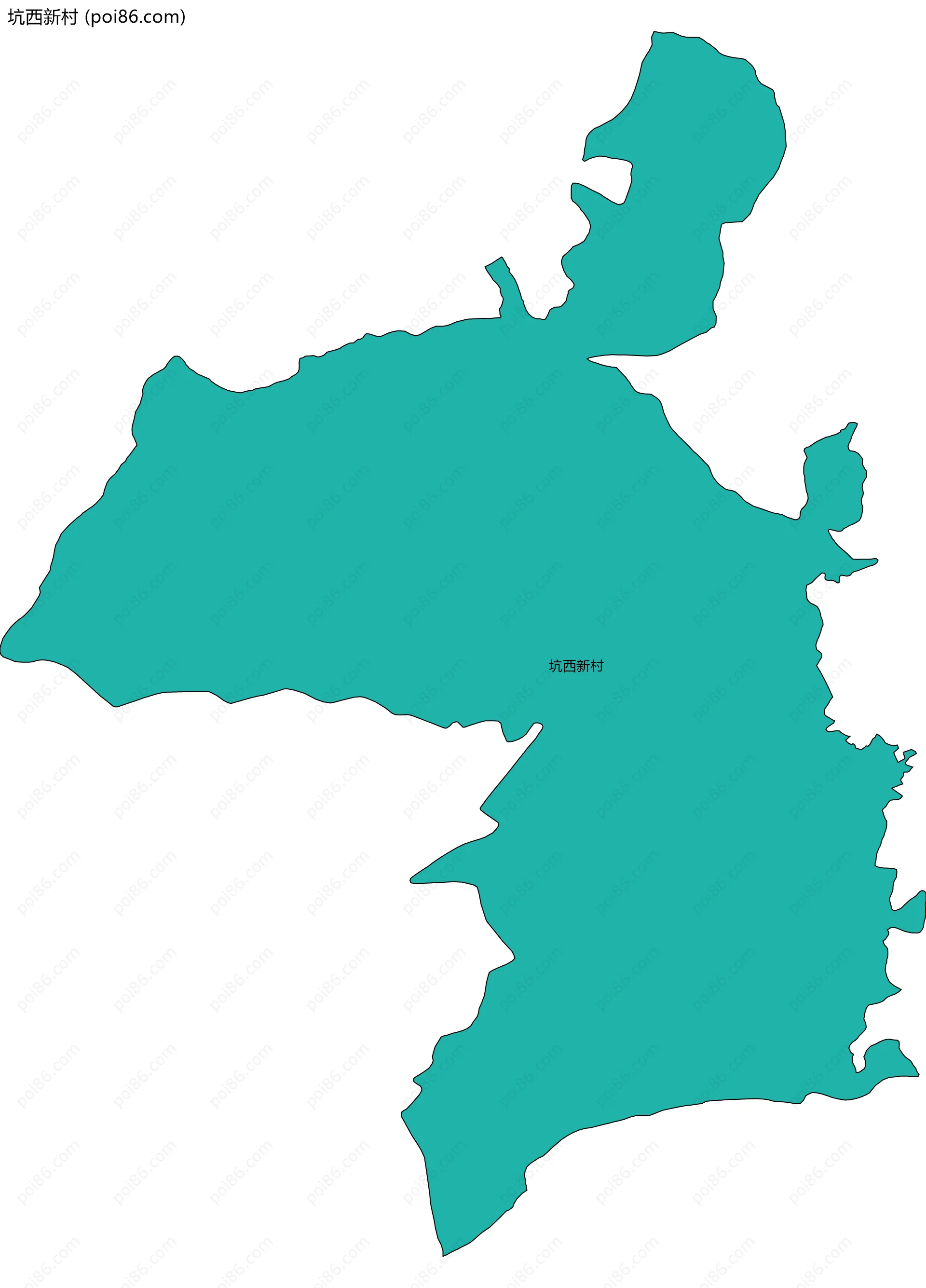 坑西新村边界地图