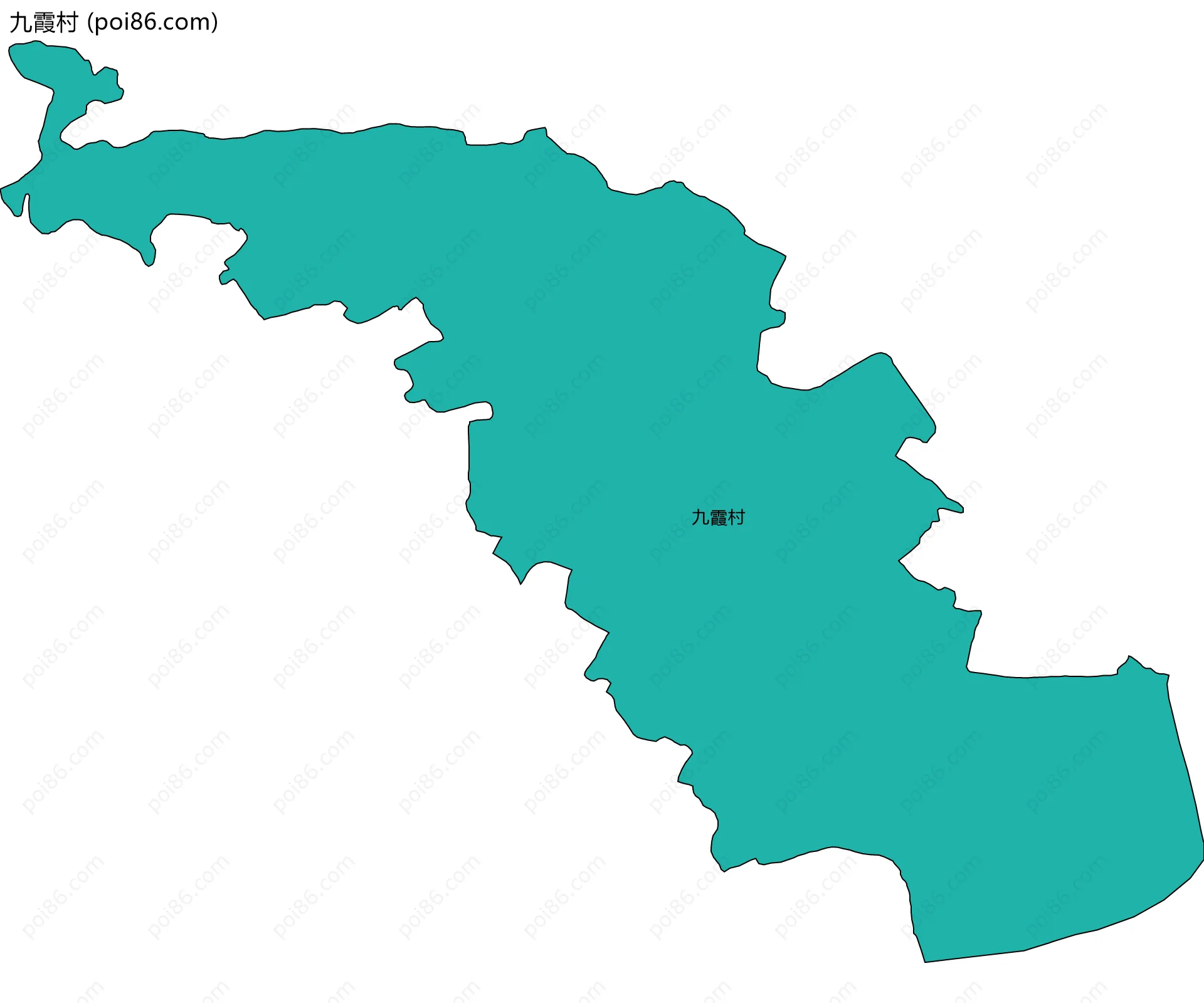 九霞村边界地图