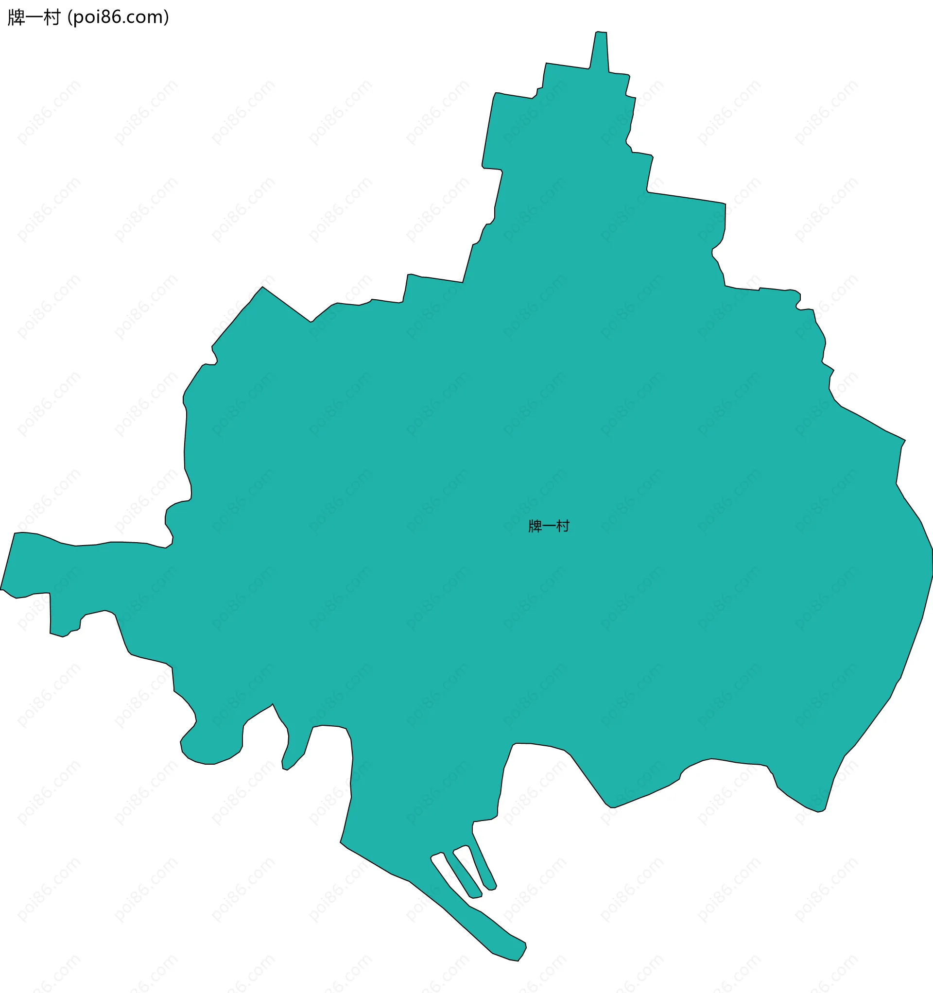牌一村边界地图