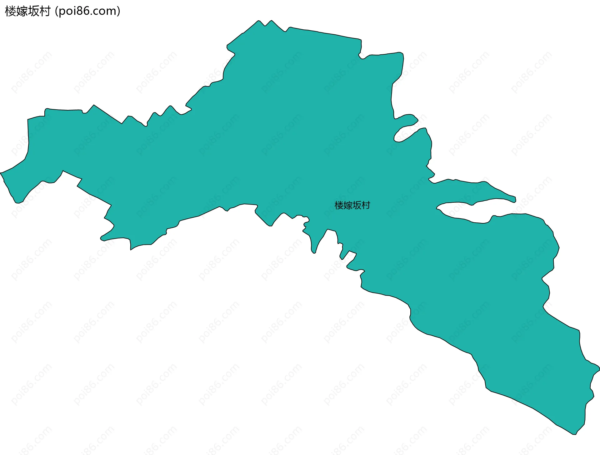 楼嫁坂村边界地图