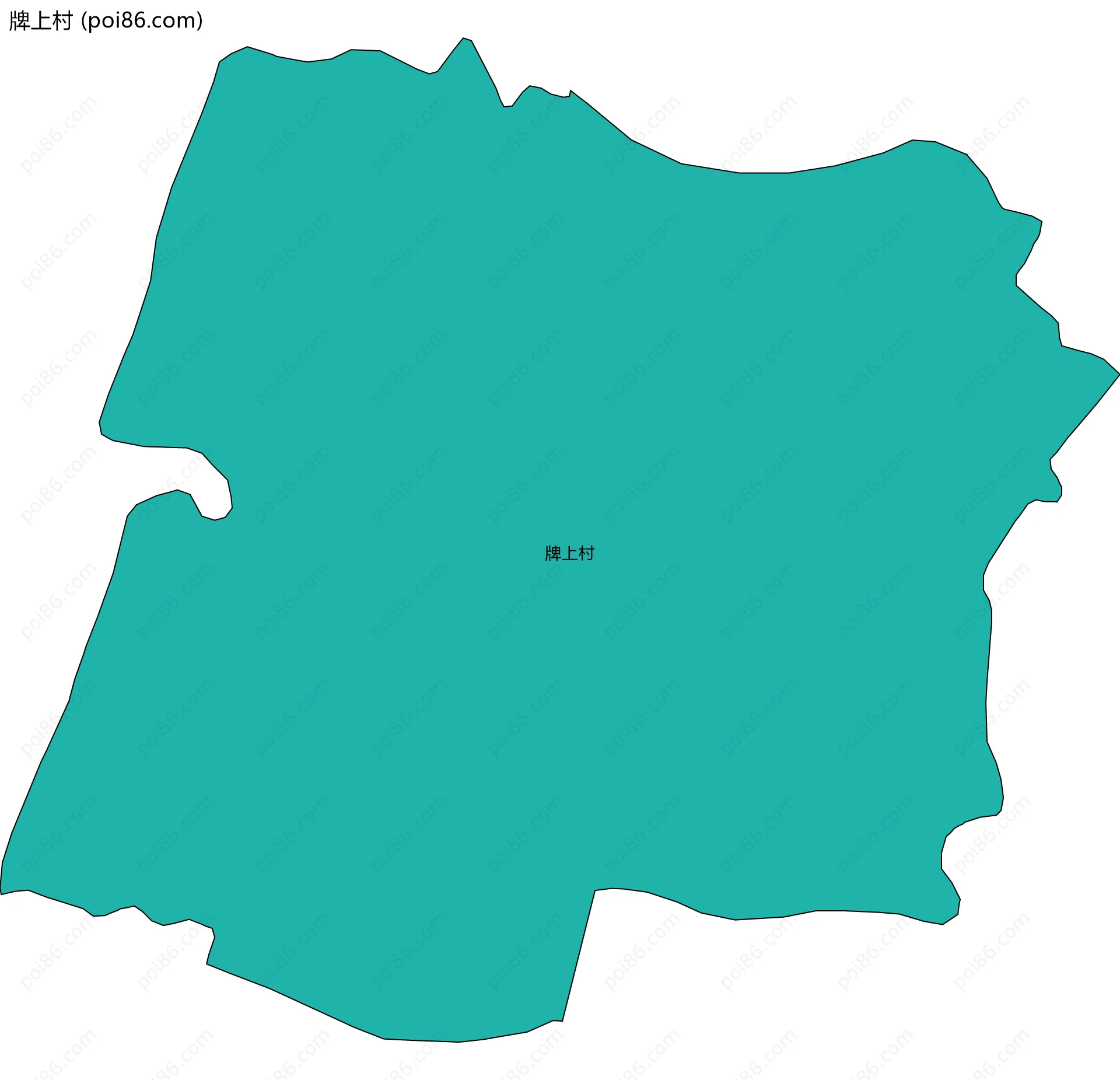 牌上村边界地图