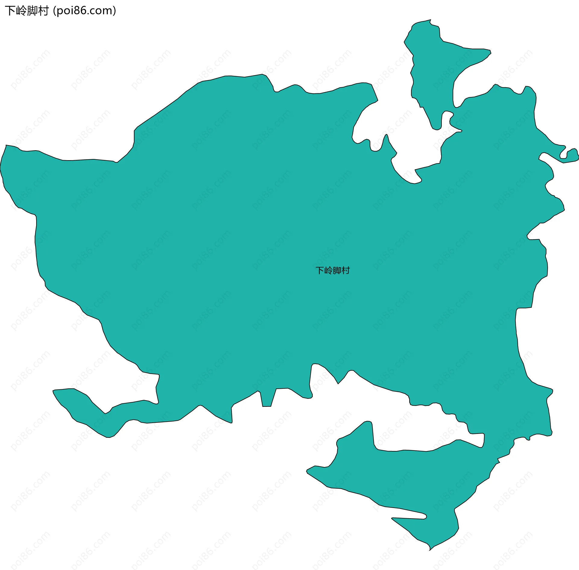 下岭脚村边界地图