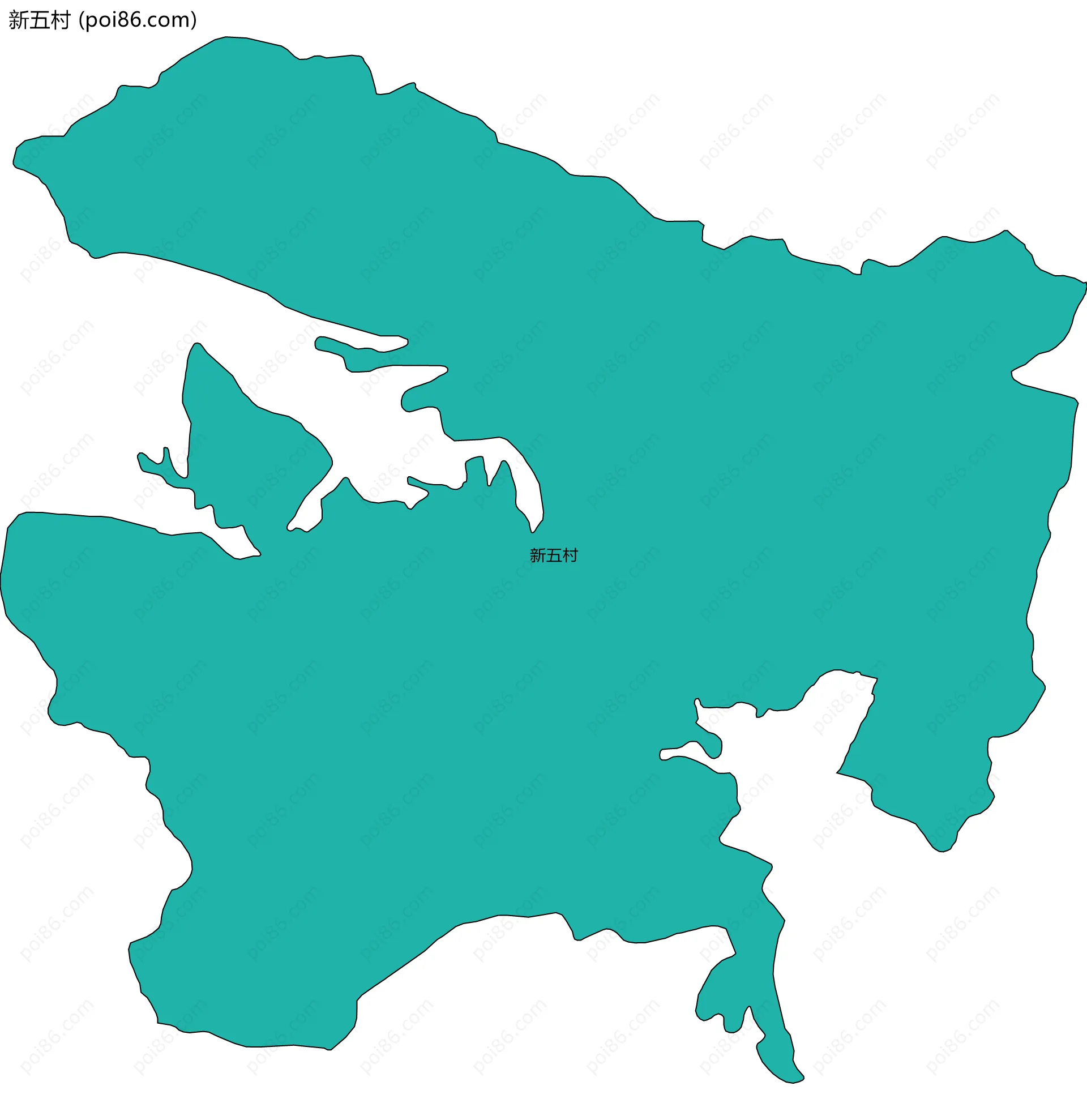 新五村边界地图