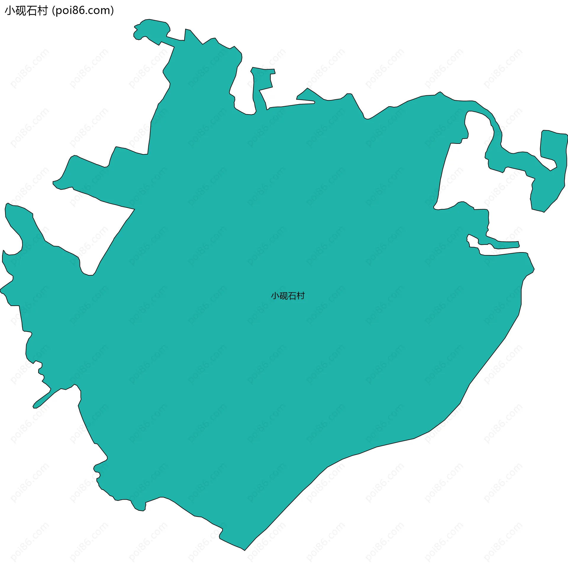 小砚石村边界地图