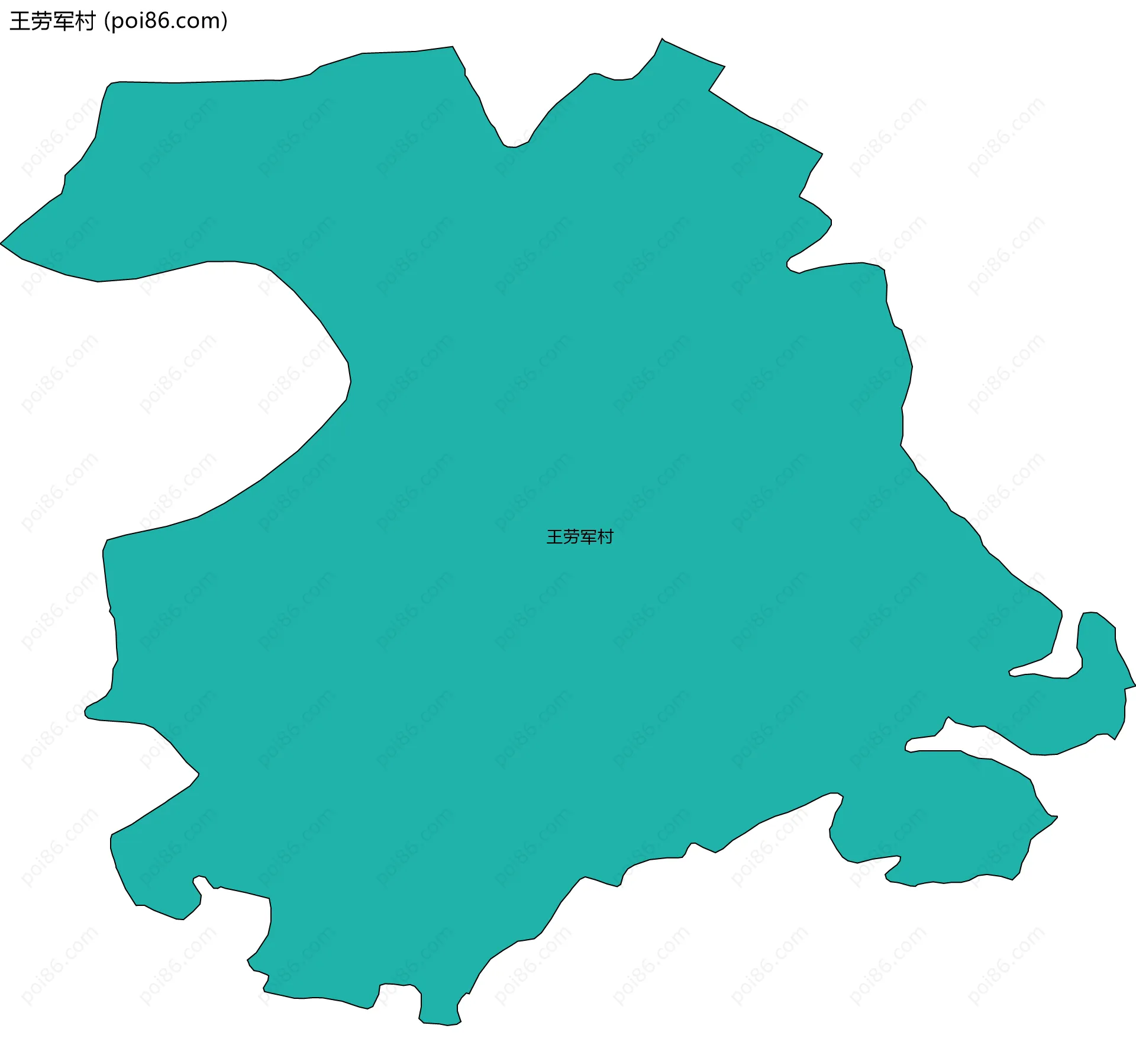 王劳军村边界地图