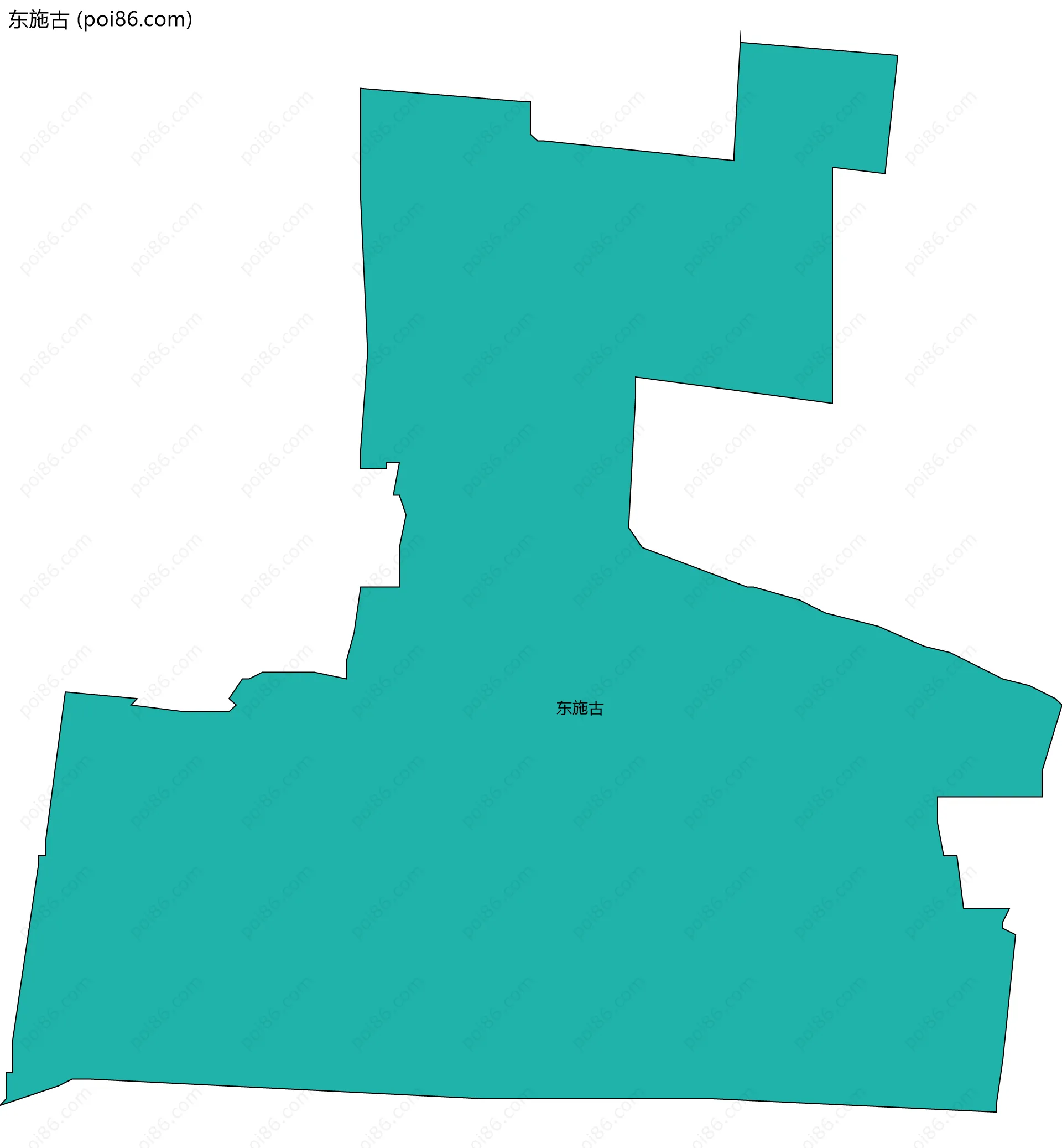 东施古边界地图