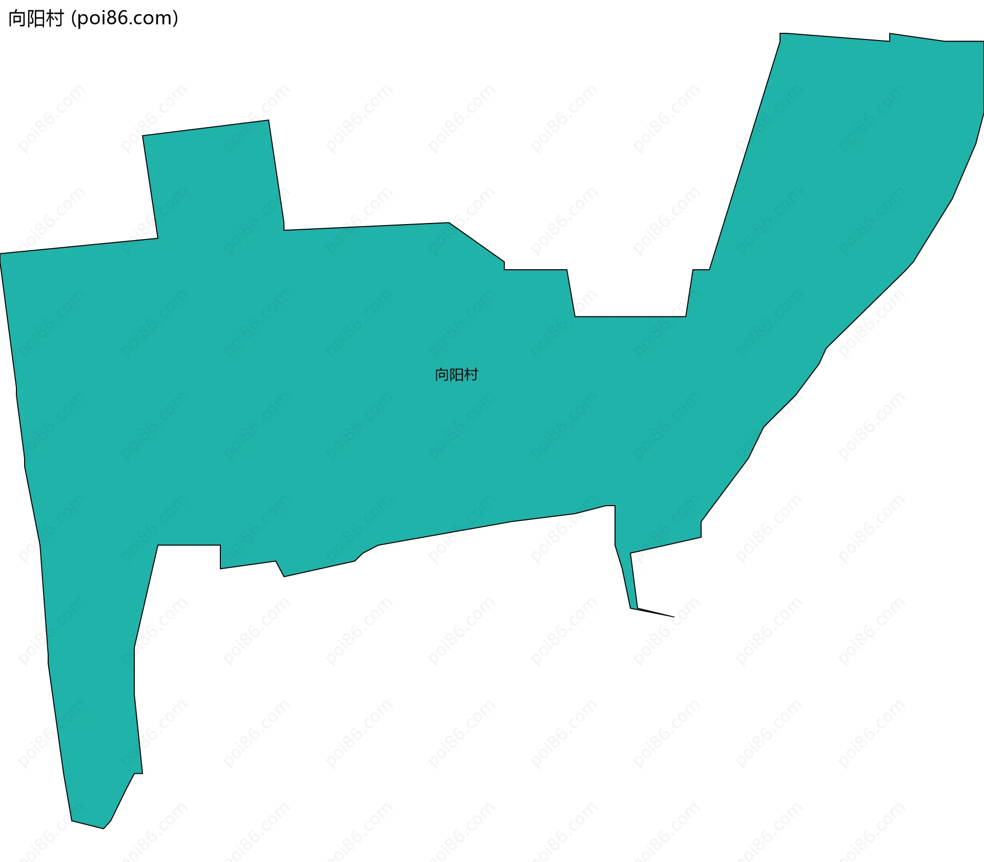 向阳村边界地图