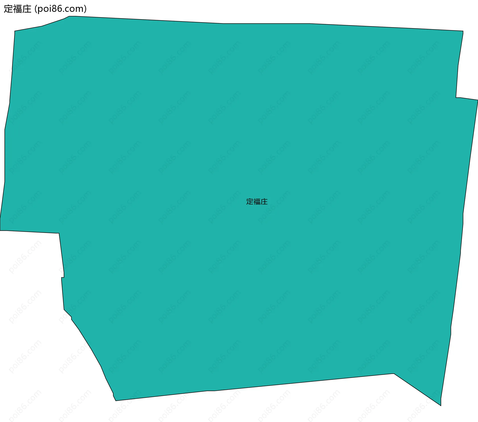 定福庄边界地图