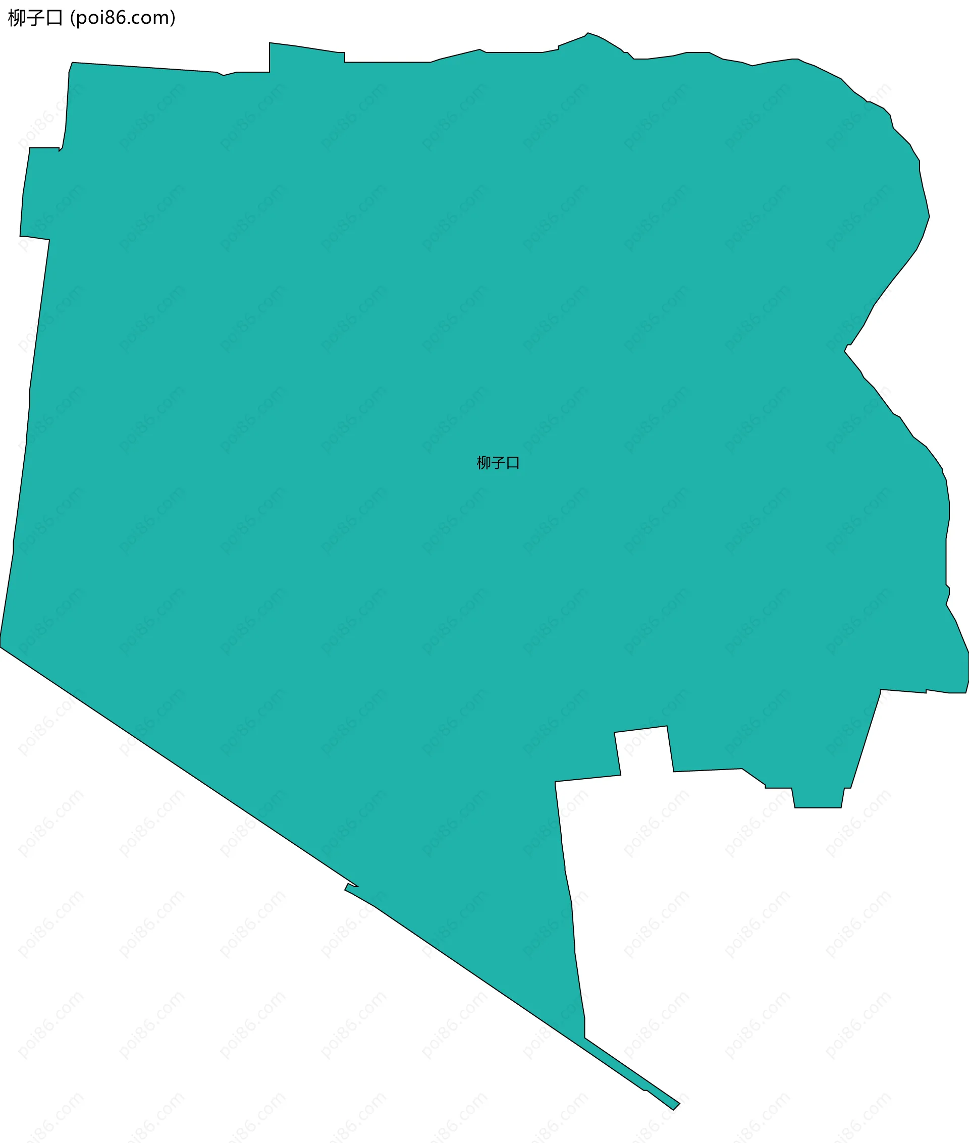 柳子口边界地图